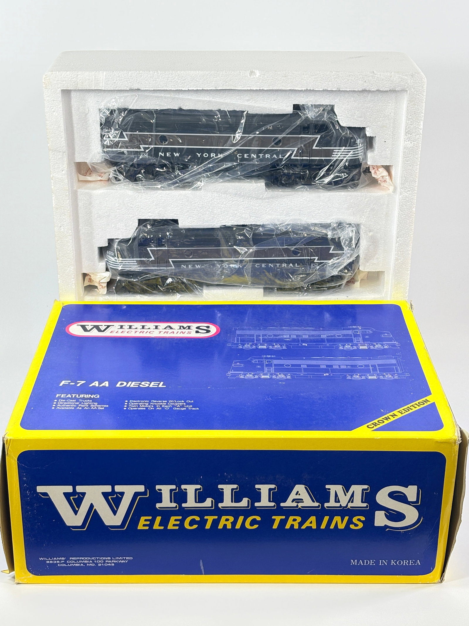 WILLIAMS O GAUGE NEW YORK CENTRAL F-7 AA SET (1 of 6)