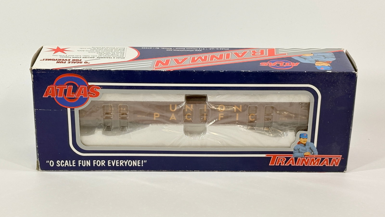 ATLAS O GAUGE UNION PACIFIC GONDOLA W/ BOX: REMAINS IN VERY GOOD CONDITION WITH BOX.
