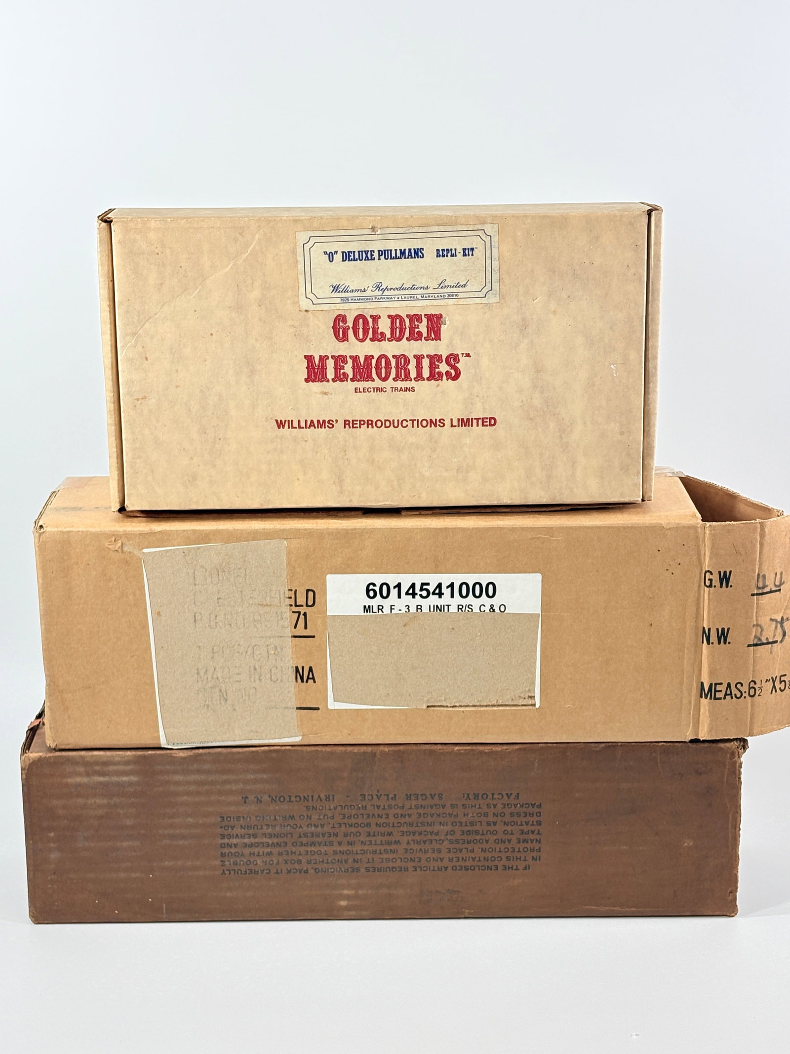 ASSORTED LOT OF EMPTY TRAIN BOXES - 3