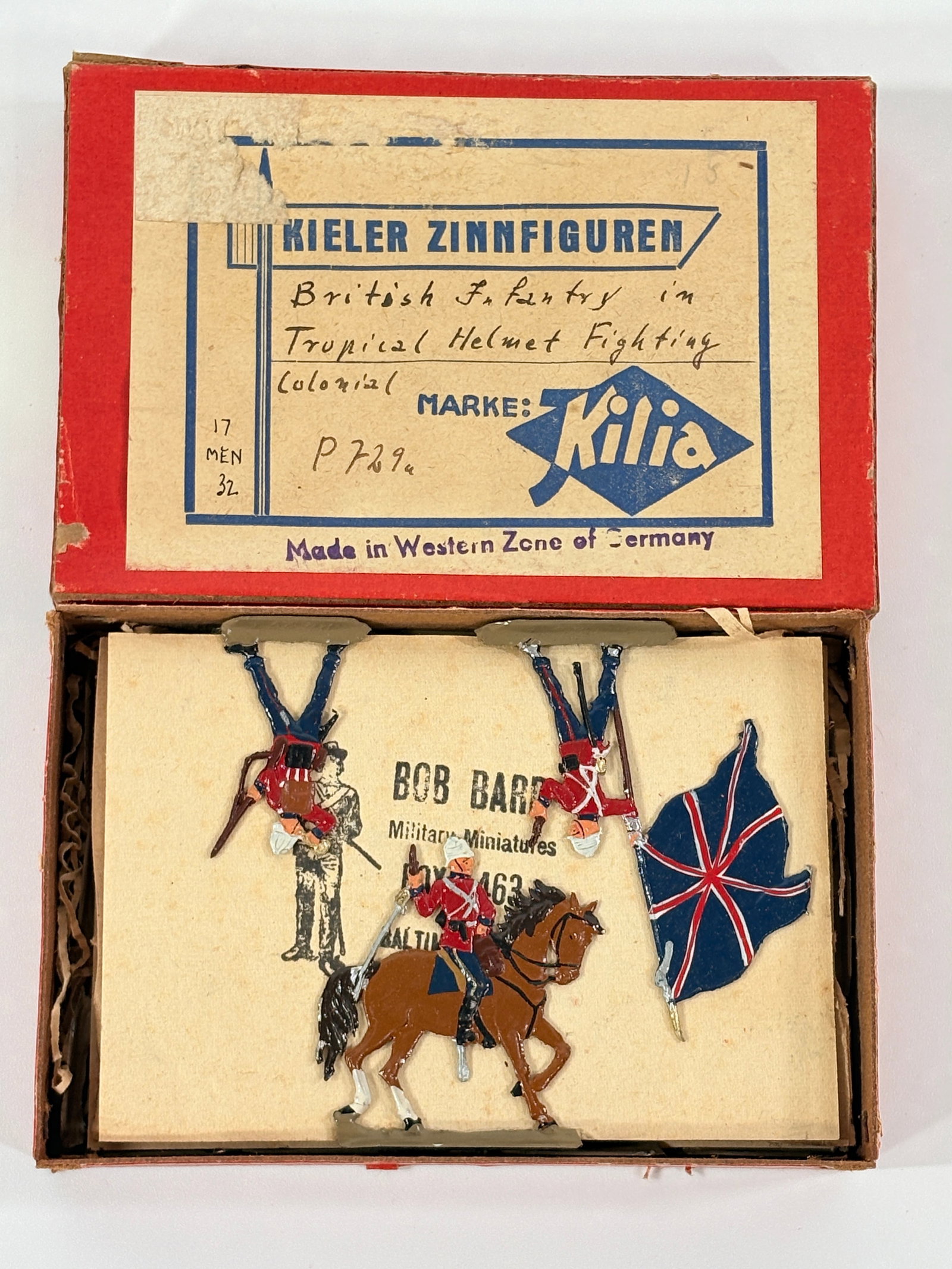 BOB BARD WESTERN GERMANY BRITISH INFANTRY FLAT SOLDIER SET: SET REMAINS IN VERY GOOD CLEAN CONDITION WITH ORIGINAL BOX.