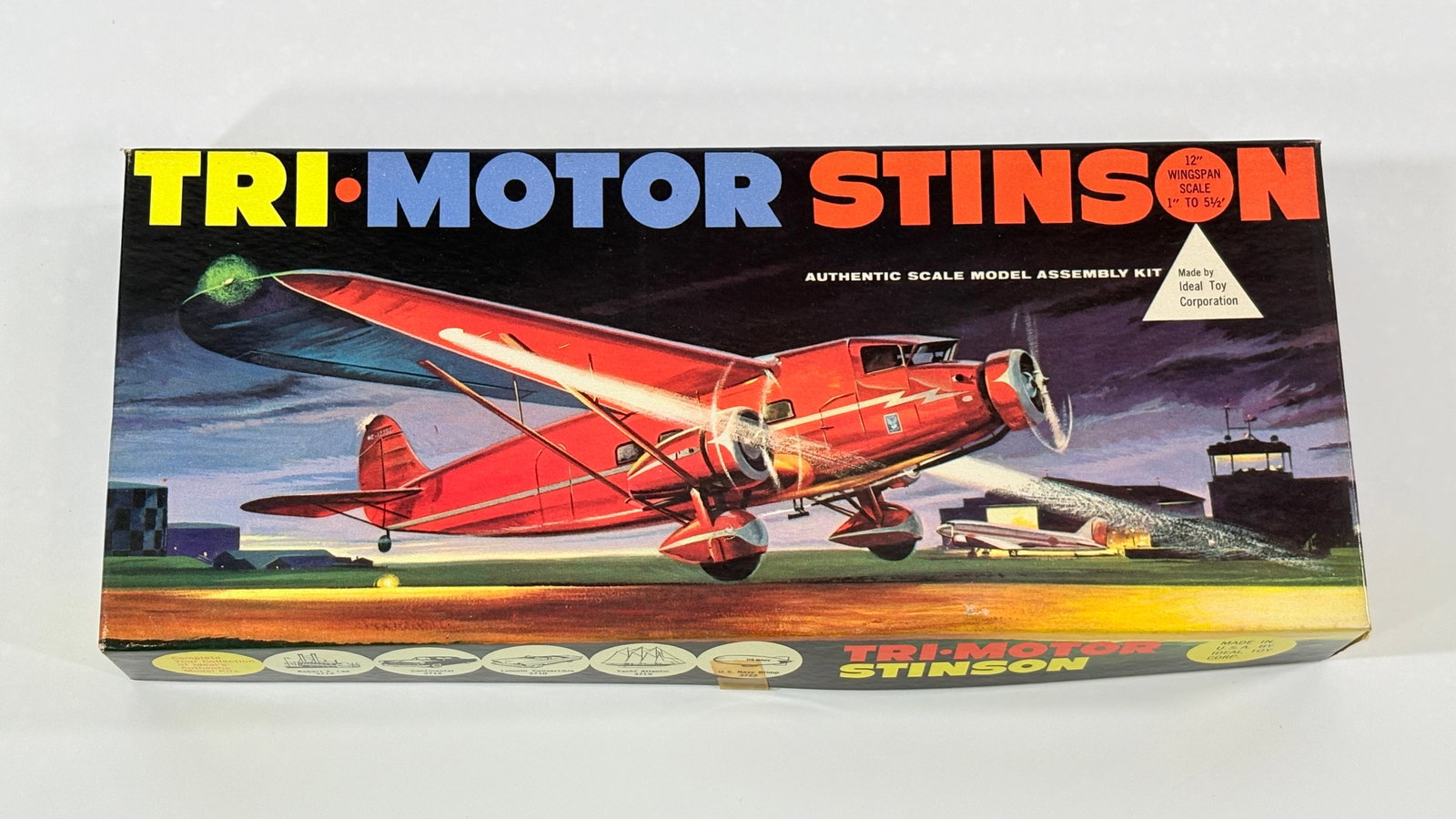IDEAL ITC TRI MOTOR STINSON MODEL KIT UNUSED: REMAINS IN VERY GOOD UNUSED CONDITION WITH BOX.