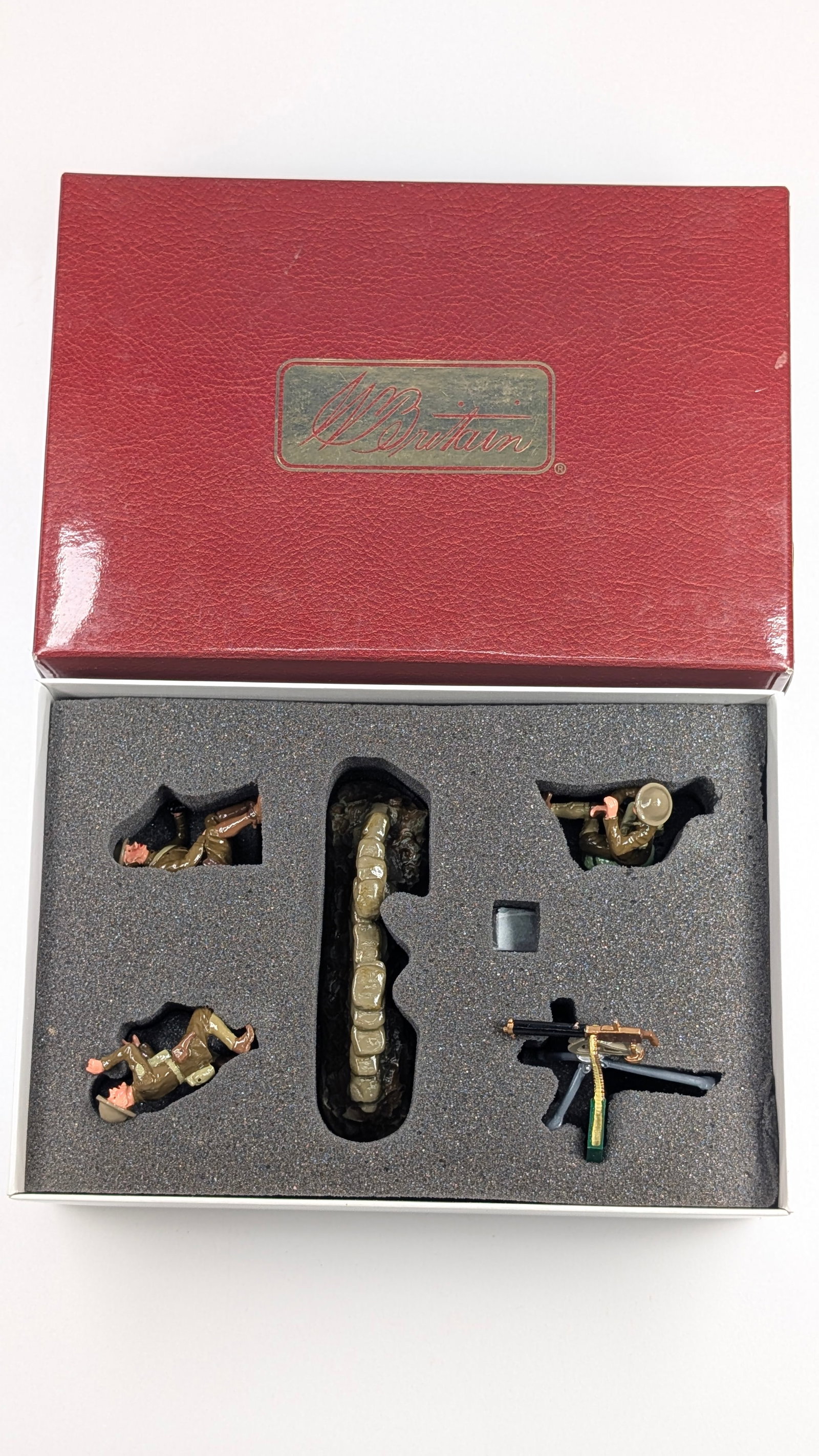 BRITAIN SET NO. 41148 BROWNING MACHINE GUN & US DETACHMENT: REMAINS IN VERY GOOD CONDITION WITH BOX. SHOWING LIGHT WEAR.