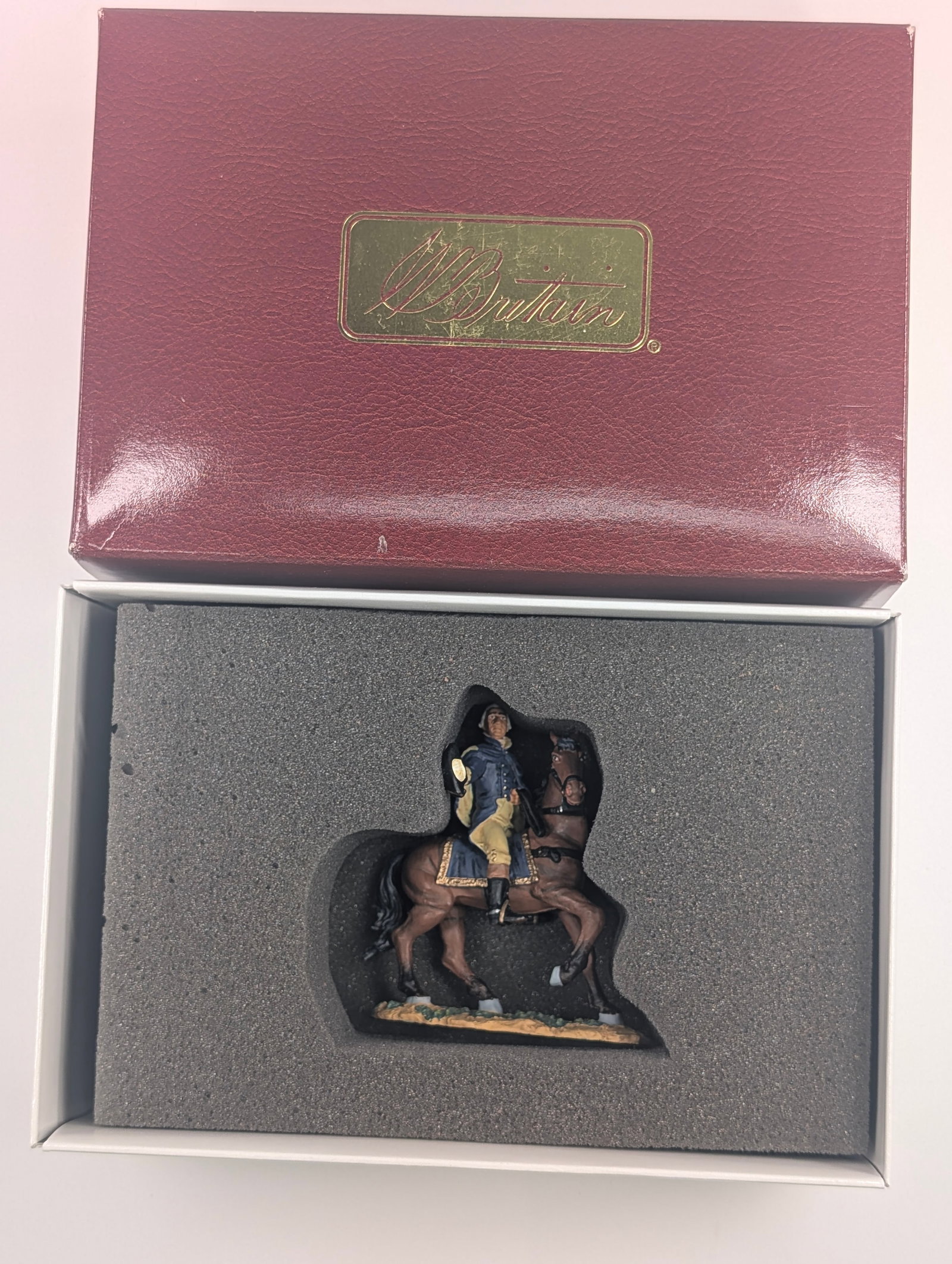 BRITAIN SET NO. 17536 GENERAL GEORGE WASHINGTON ON HORSEBACK: REMAINS IN VERY GOOD CONDITION WITH BOX. SHOWING LIGHT WEAR.