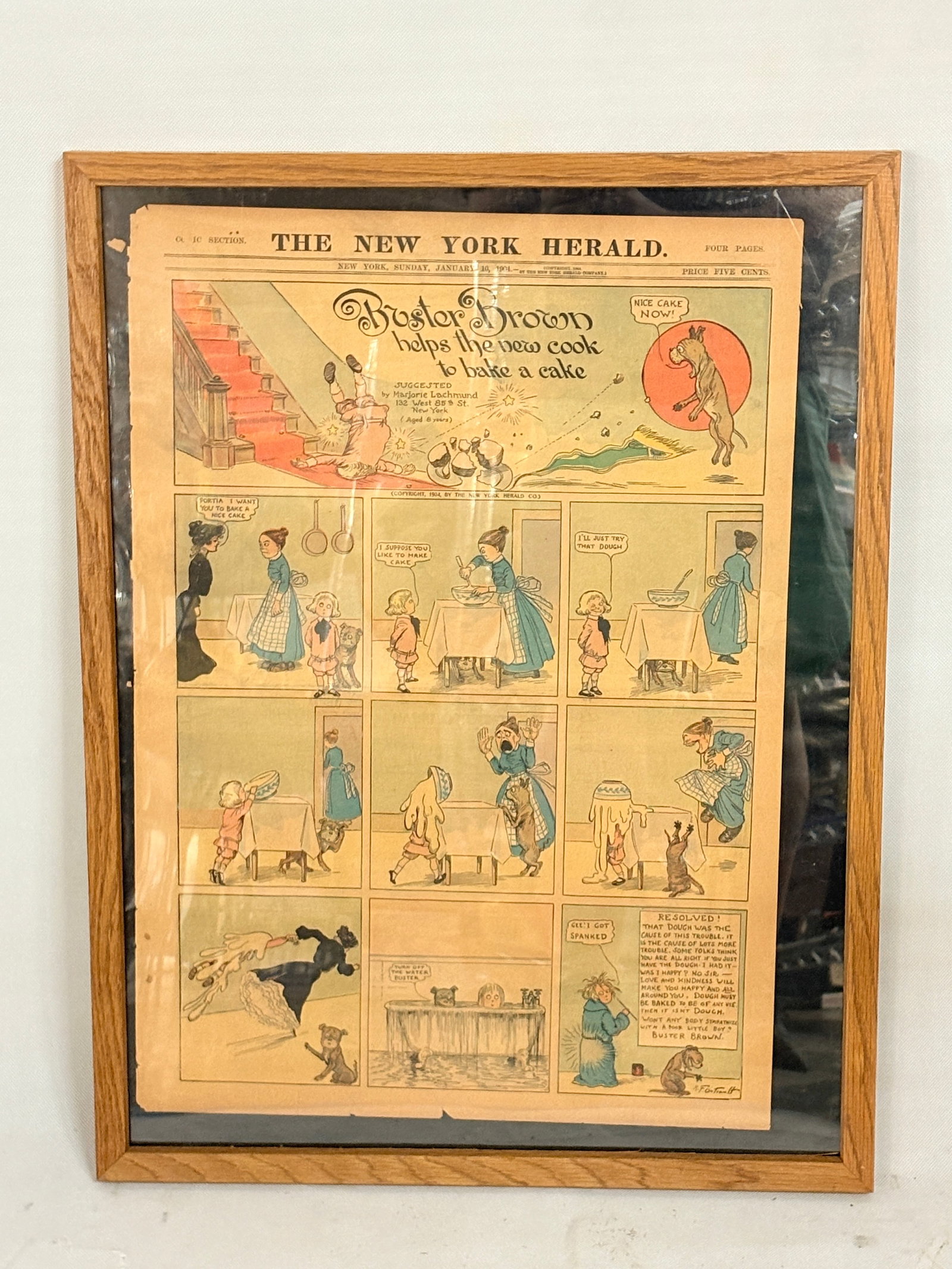 1904 NEW YORK HERALD BUSTER BROWN SUNDAY COMIC PAGE (1 of 4)