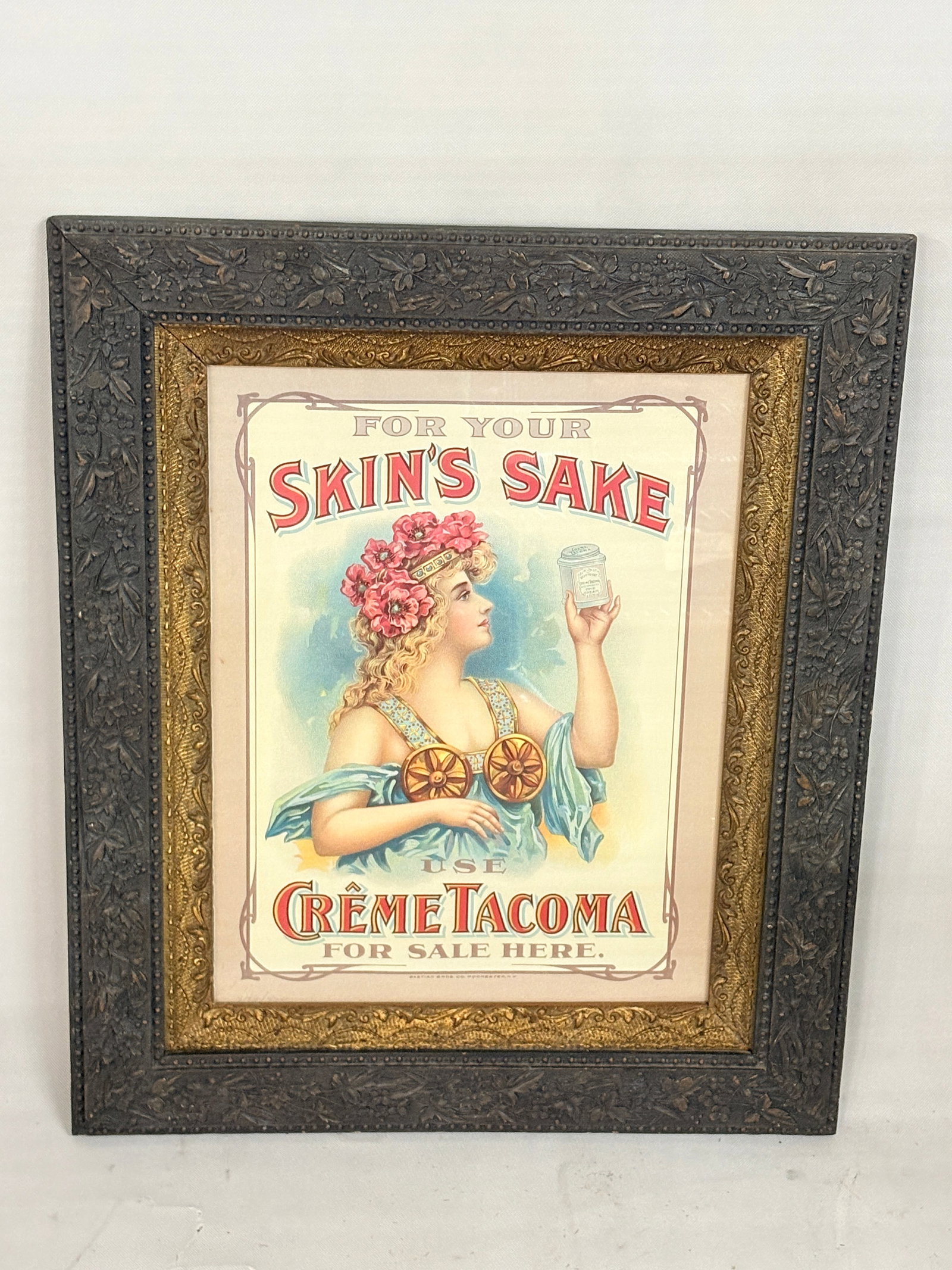 CREME TACOMA FOR YOUR SKIN'S SAKE FRAMED ADVERTISING POSTER (1 of 5)