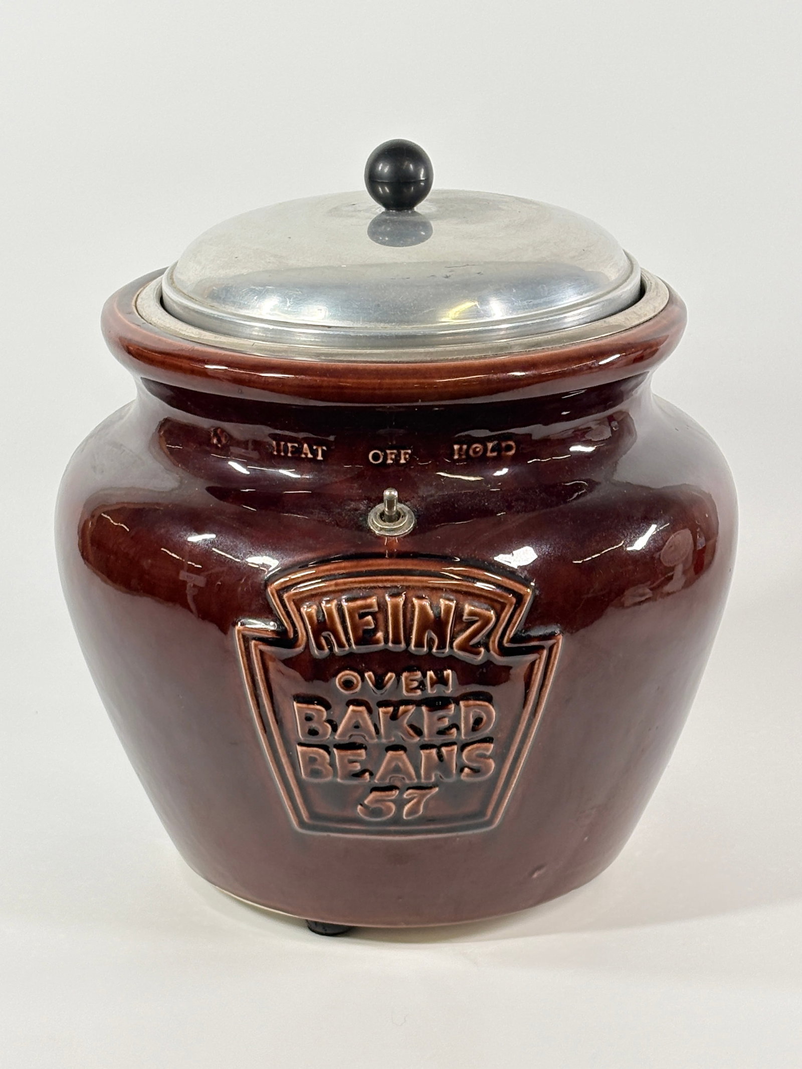 HEINZ 57 CERAMIC BAKED BEANS CROCK POT WARMER: VERY GOOD CONDITION BAKED BEANS POT FROM HEINZ, COMPLETE, NICE CORD