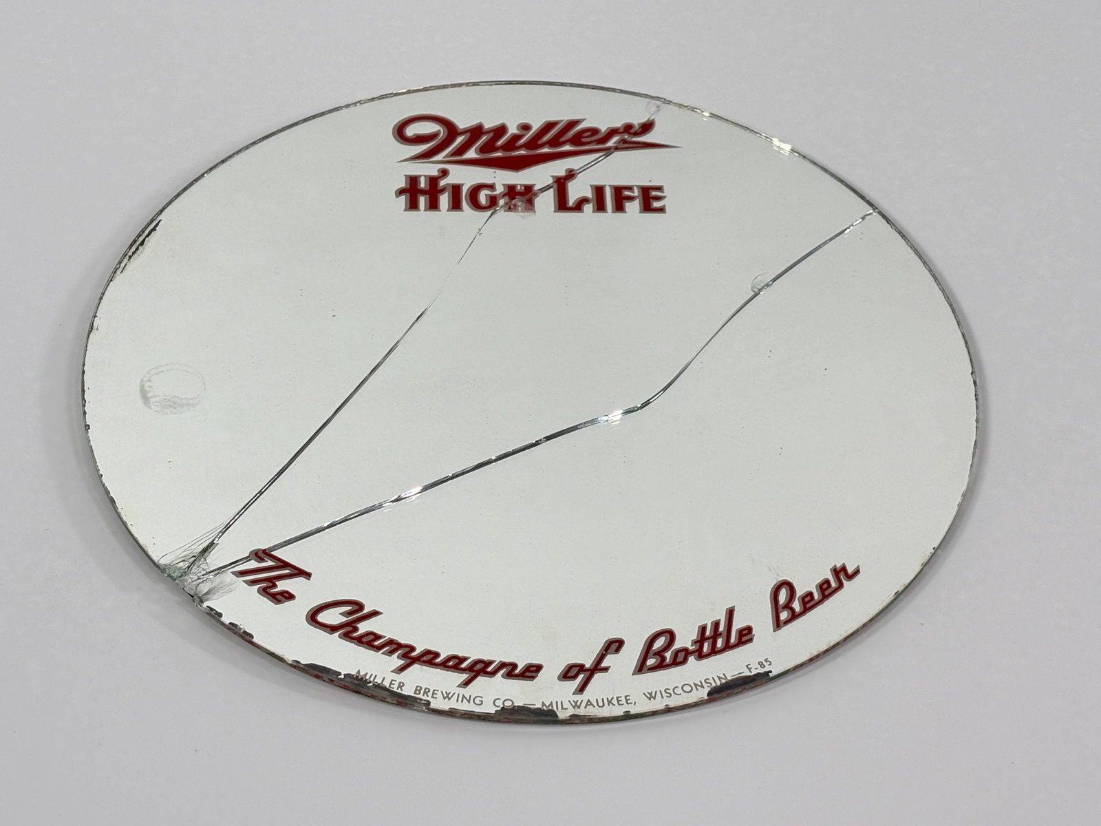 MILLER HIGH LIFE CIRCULAR ADVERTISING MIRROR (1 of 4)