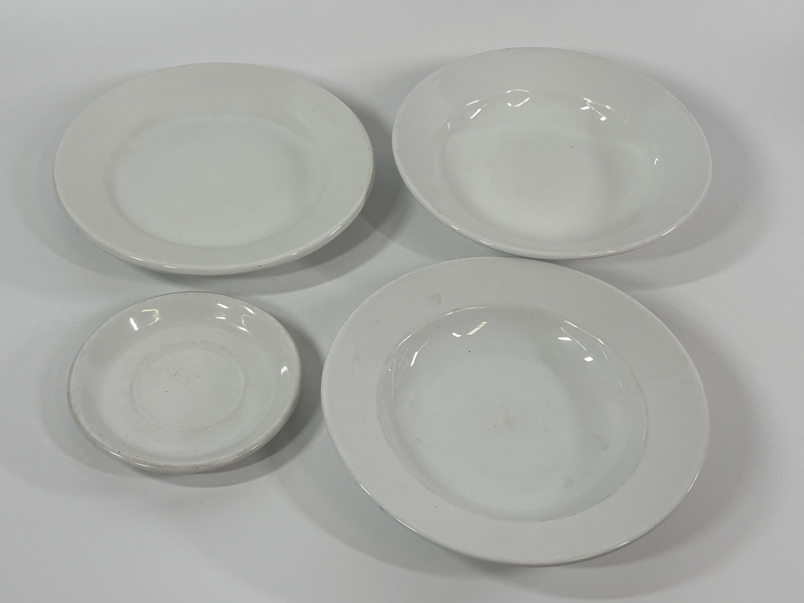 1941 & 1942 GERMAN ARMY LUFTWAFFE SOUP BOWL & PLATE: ALL PIECES REMAIN IN GOOD CONDITION, SHOWING SOME TYPICAL WEAR. NO CHIPS OR CRACKS.