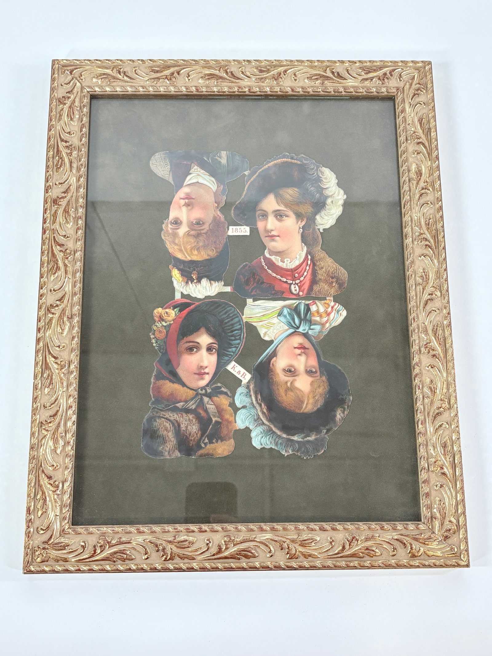 ANTIQUE K&B ADVERTISING DIECUT FRAMED (1 of 4)