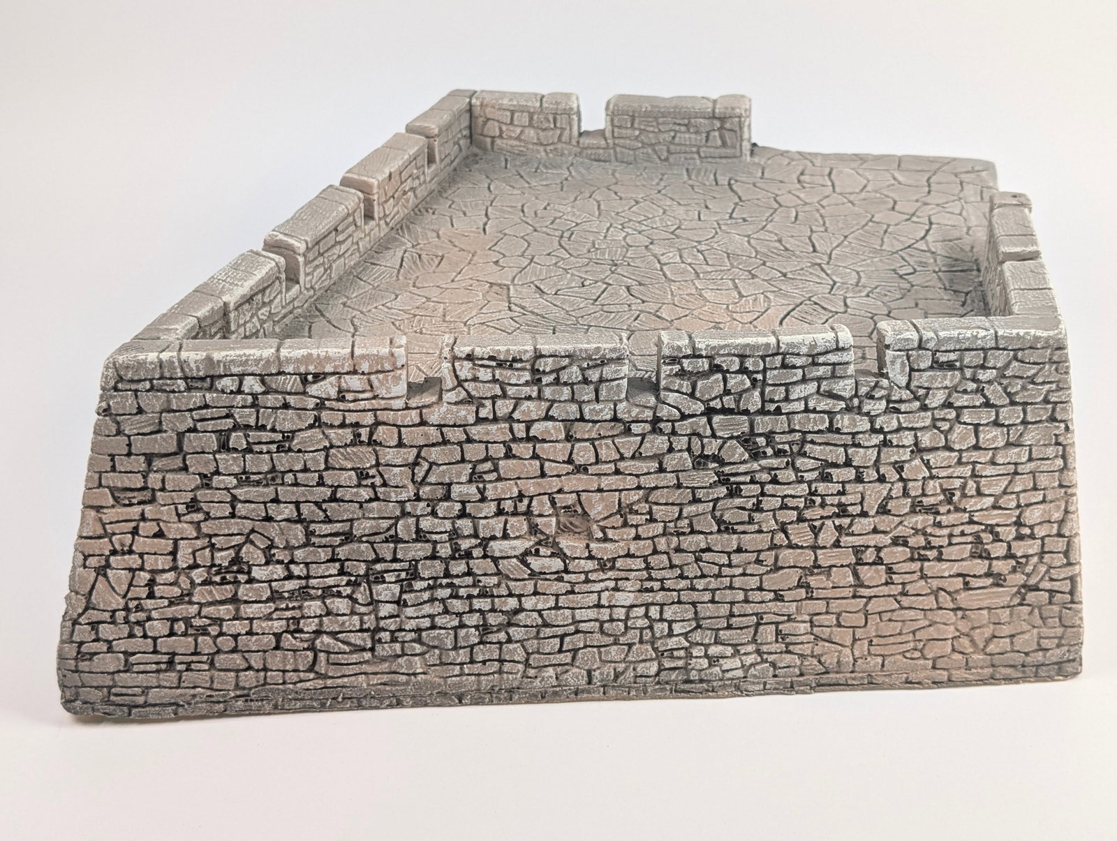 2) PAINTED STYROFOAM CASTLE WALL SECTIONS - 2