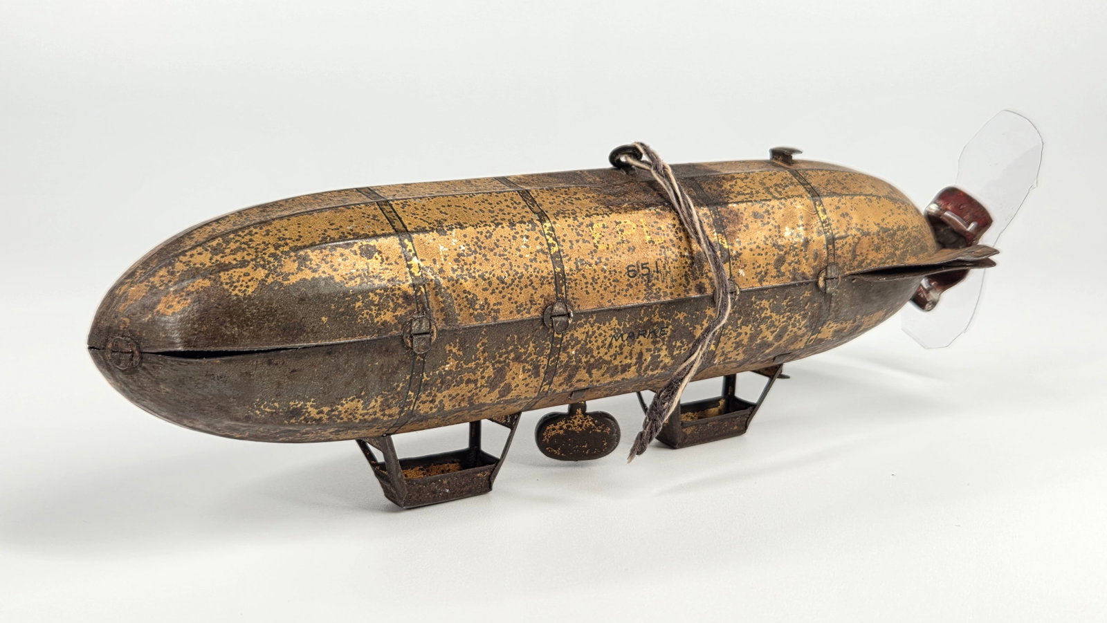ANTIQUE DRGM LEHMANN TIN LITHO WIND UP ZEPPELIN (1 of 5)
