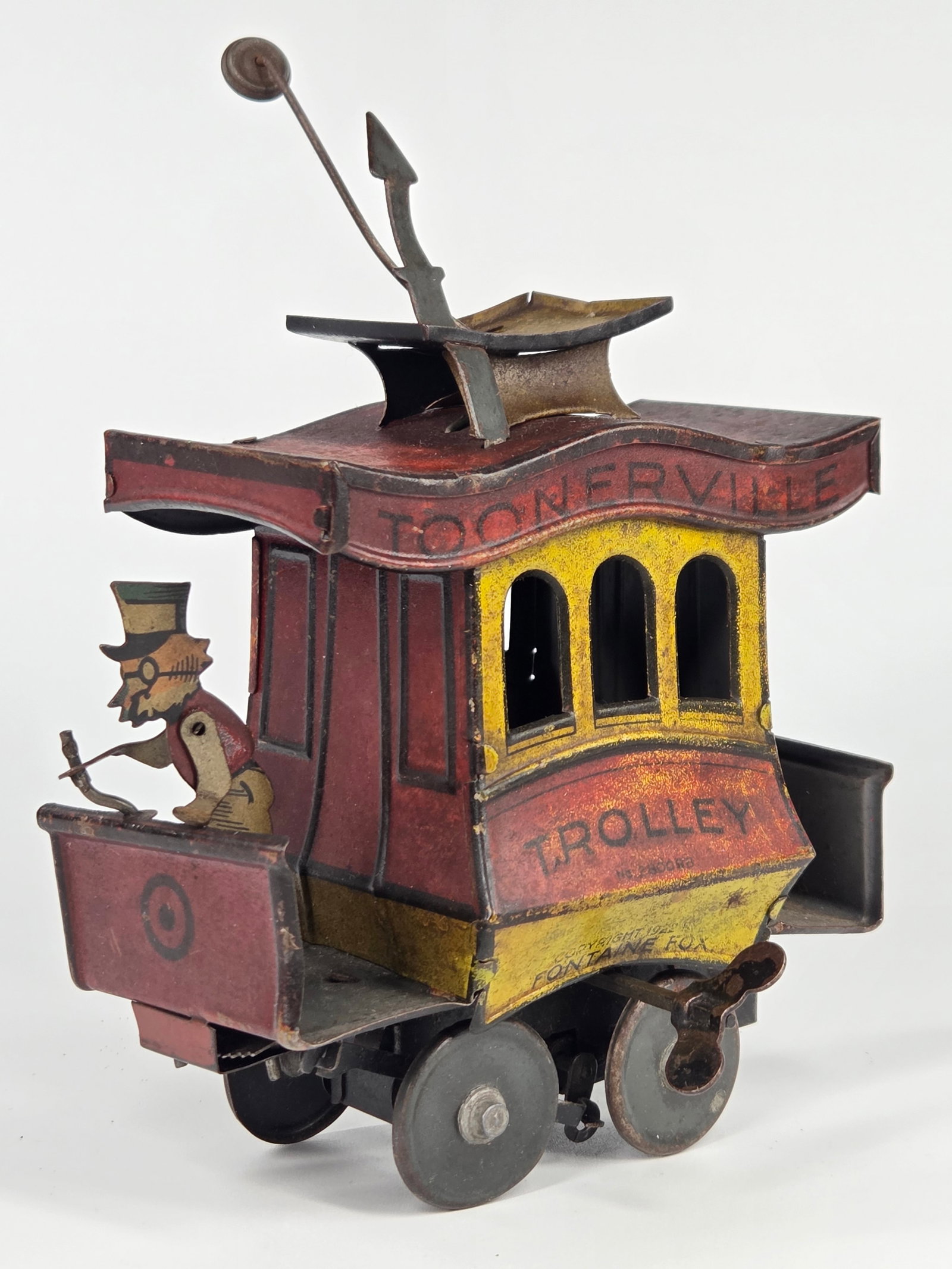 FONTAINE FOX TIN WIND UP TOONERVILLE TROLLEY (1 of 6)