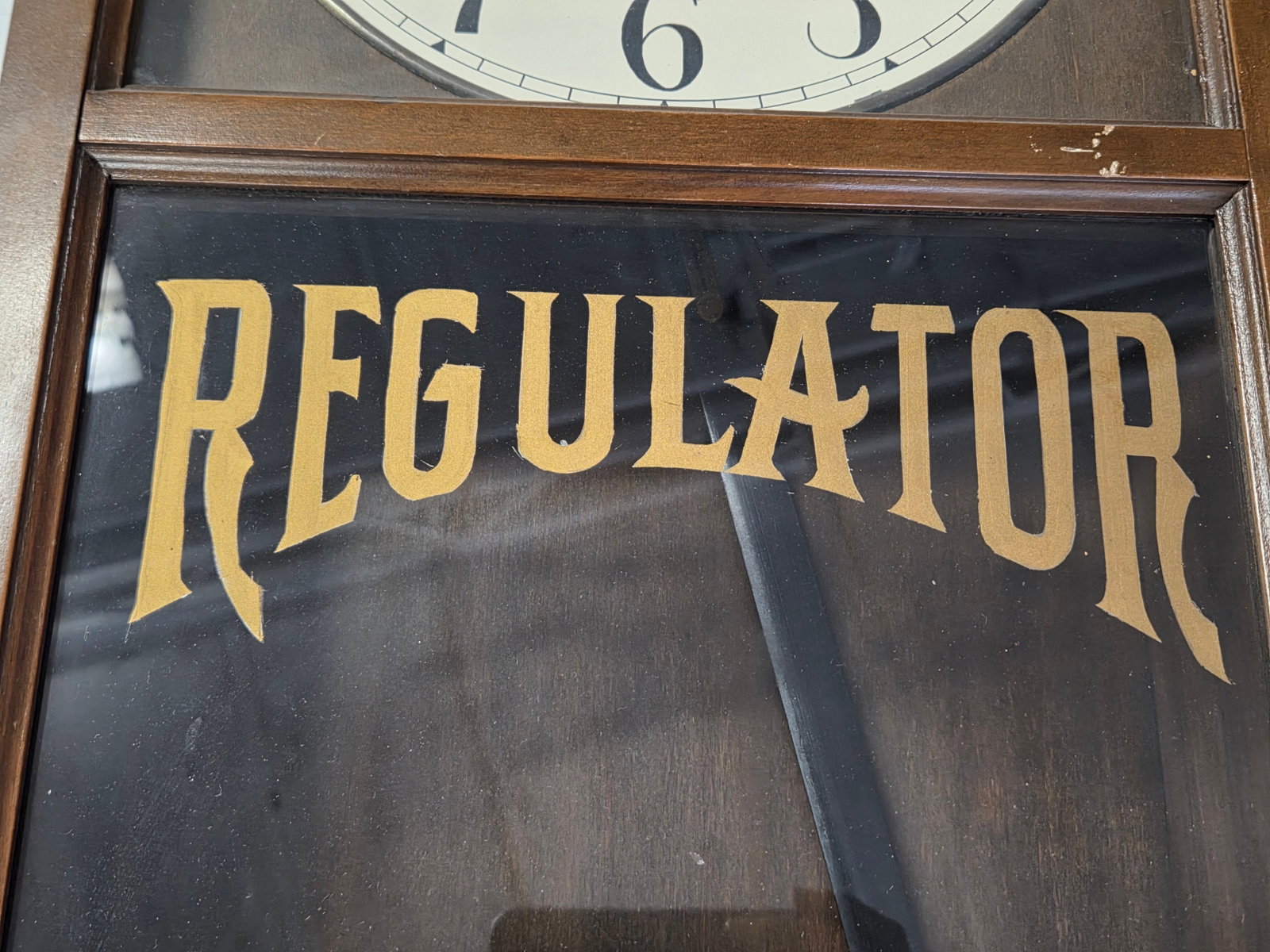 SETH THOMAS WALL MOUNT REGULATOR WIND UP PENDULUM CLOCK - 2