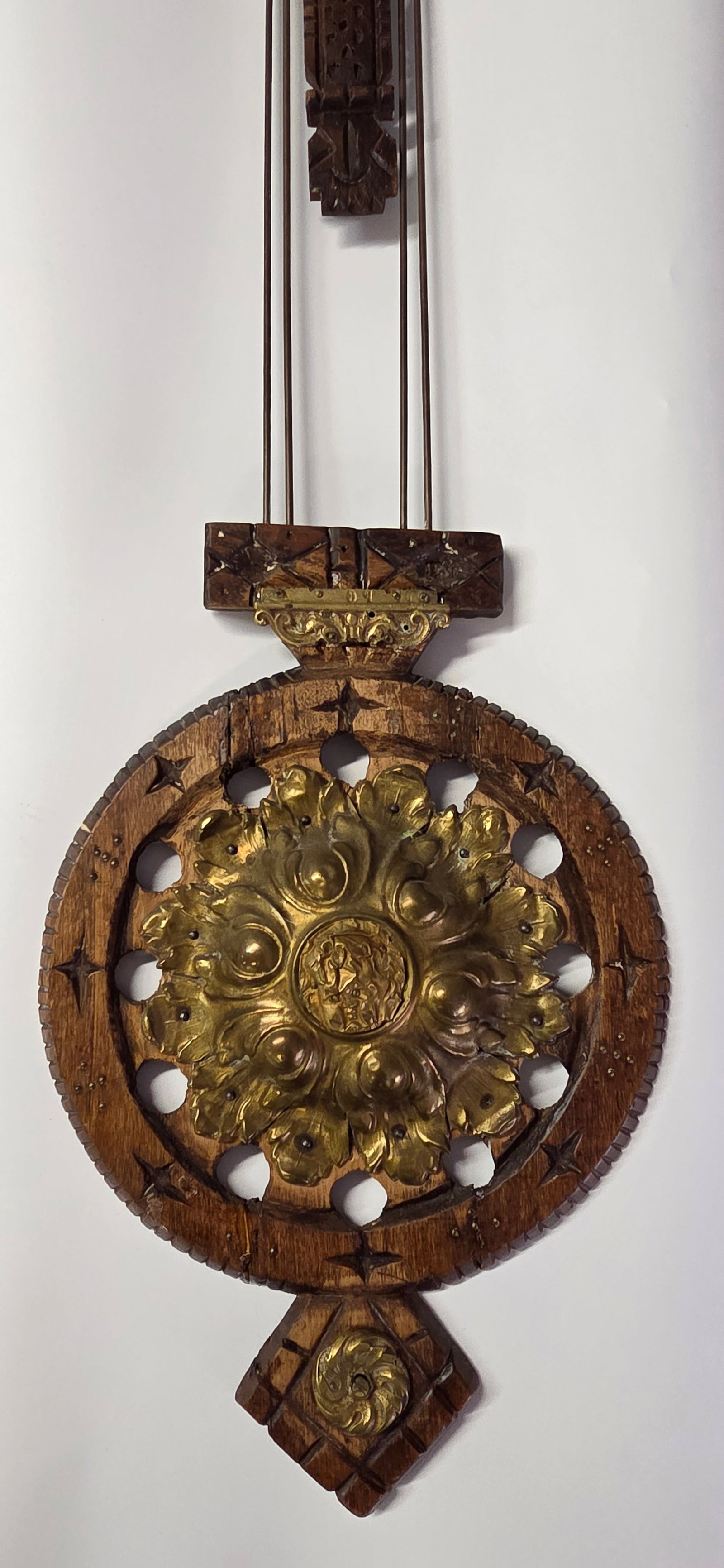 UNIQUE LARGE GERMAN WALL CLOCK PENDULUM BOB - 2