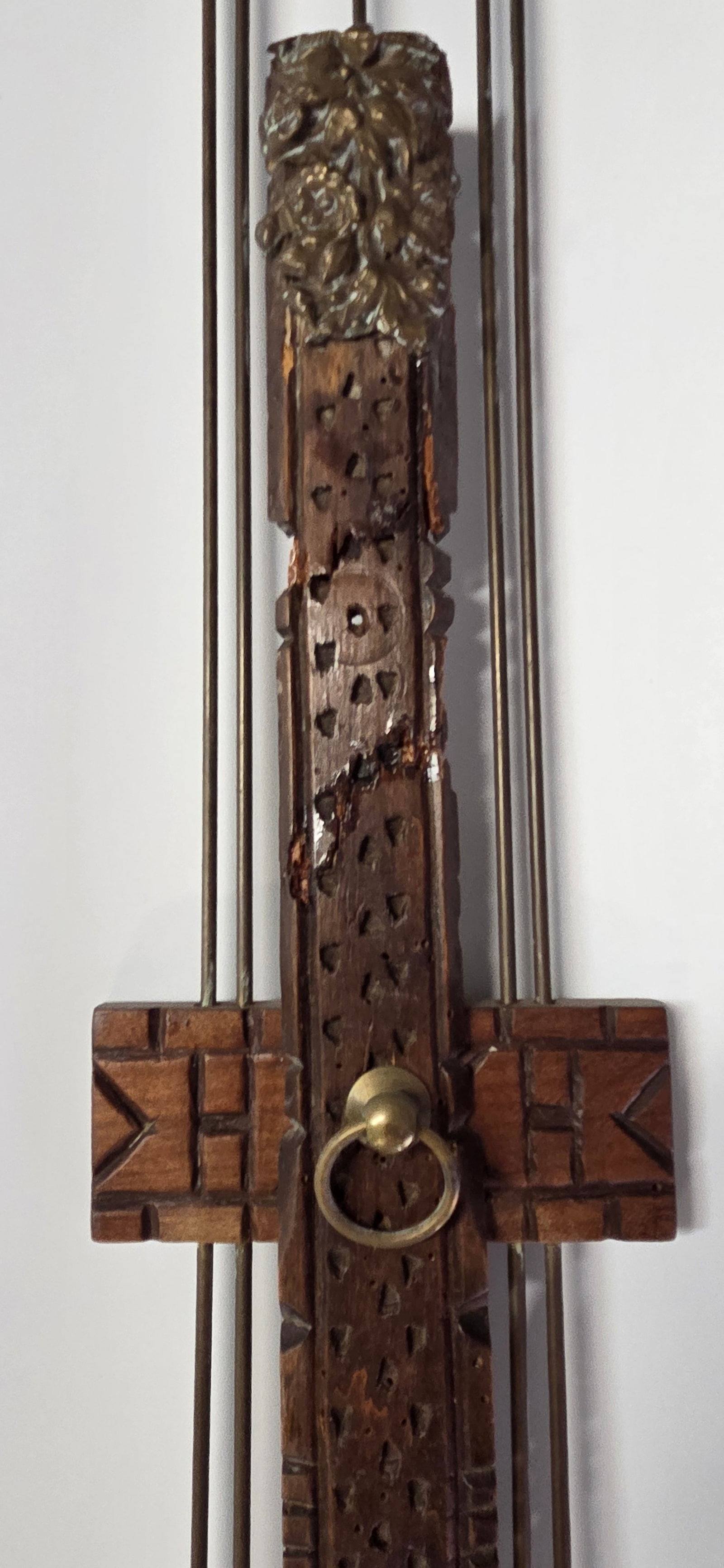 UNIQUE LARGE GERMAN WALL CLOCK PENDULUM BOB - 4
