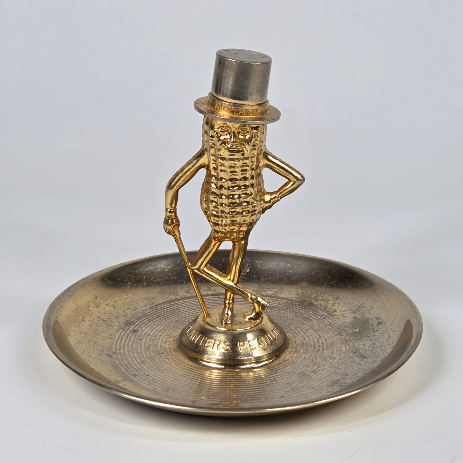 MR. PEANUT FIGURAL PLANTERS NUT BOWL ASHTRAY DIECASTERS: REMAINS IN GOOD CONDITION WITH SOME LIGHT WEAR