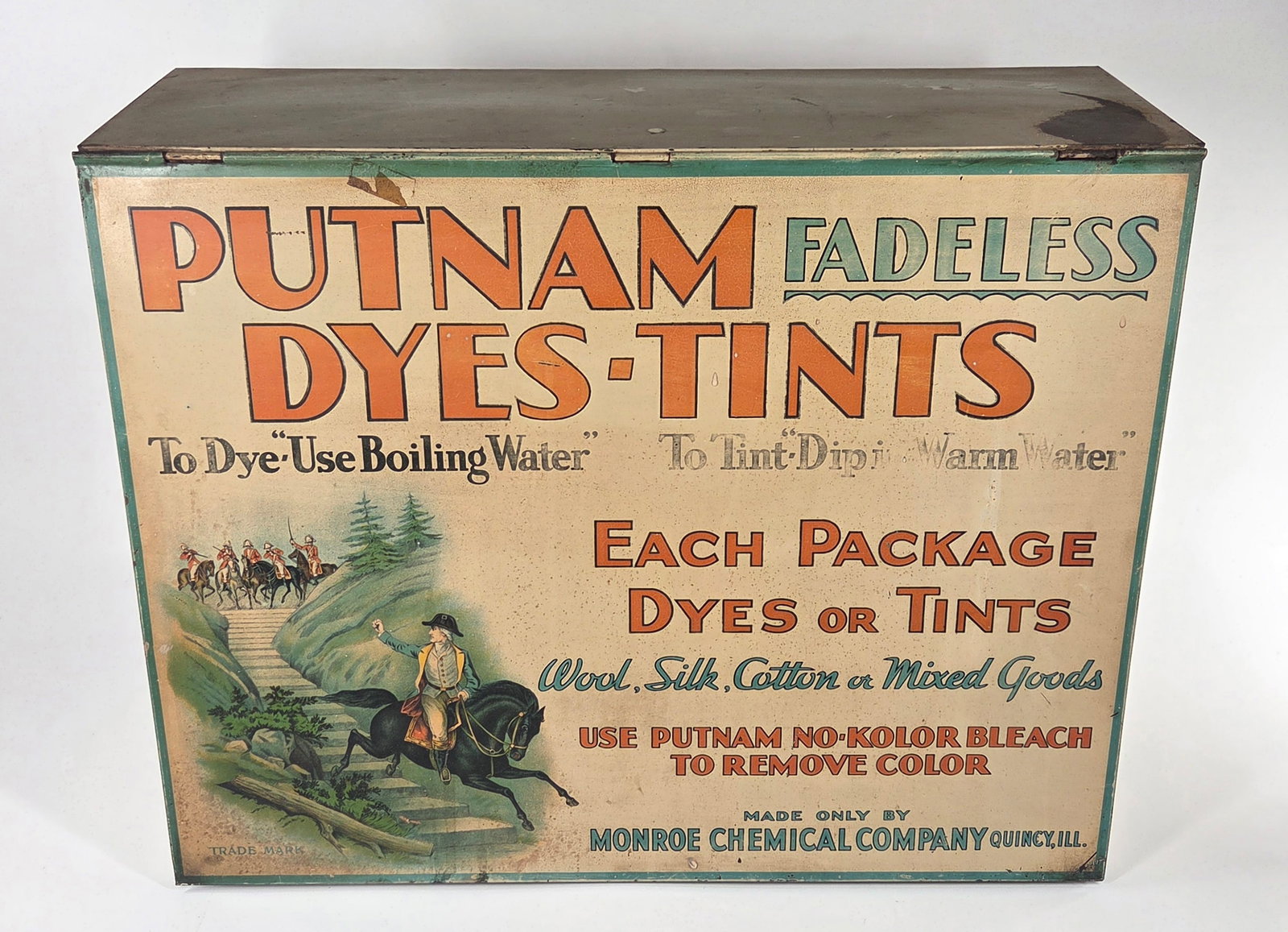 PUTNAM FADELESS DYES TIN LITHO STORE DISPLAY & LABELS (1 of 7)