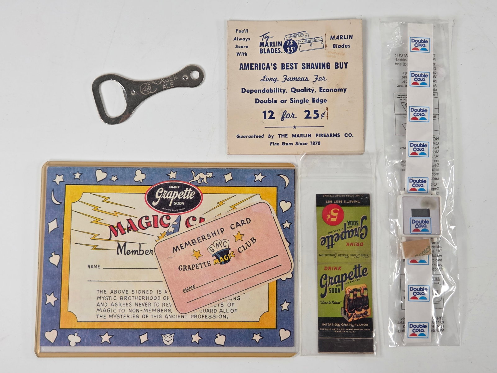 SODA ADVERTISING PROMO LOT - GRAPETTE DOUBLE COLA (1 of 5)