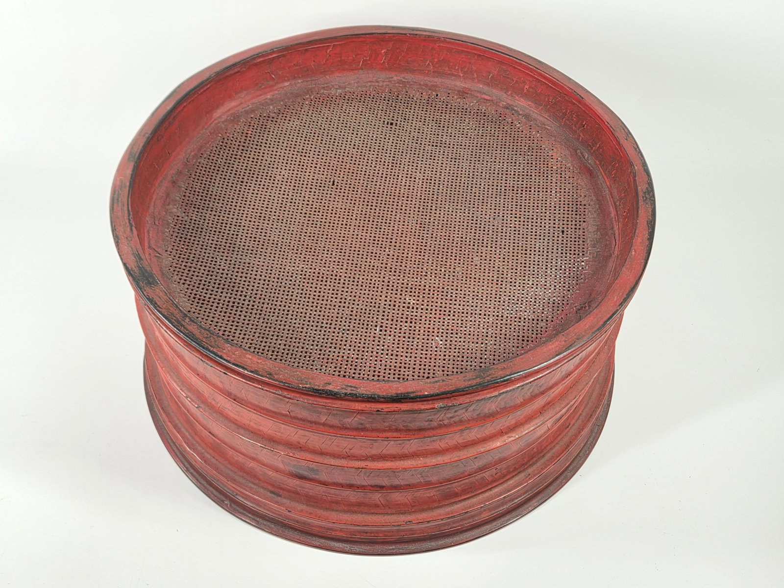 ASIAN CHERRY ROOT SIFTER LID CONTAINER - 2