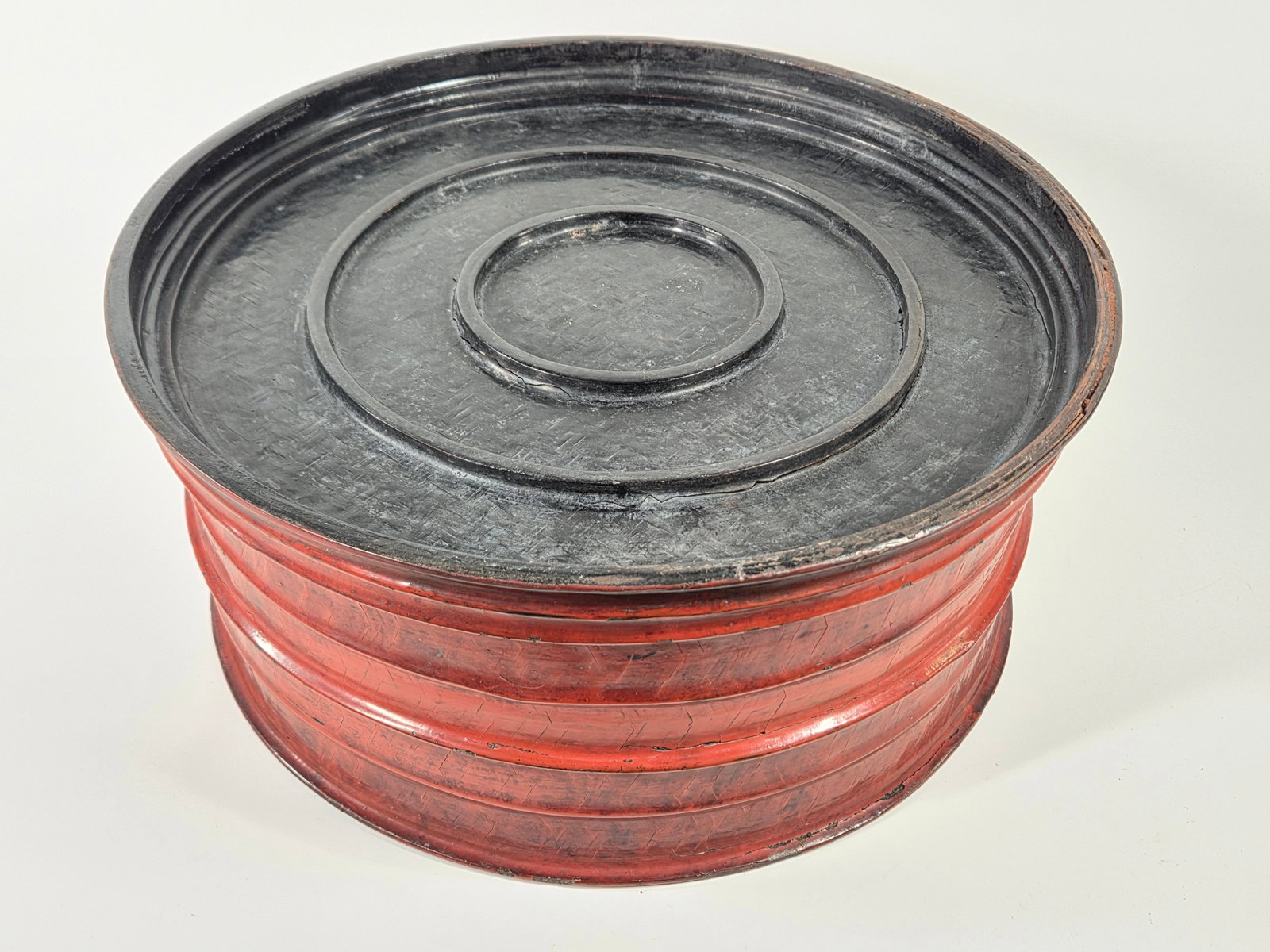 ASIAN CHERRY ROOT SIFTER LID CONTAINER - 6