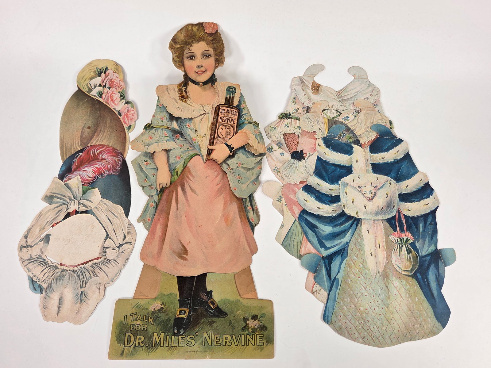 DR. MILES NERVINE TONIC PROMO PAPER DOLL & OUTFITS: REMAINS IN VERY GOOD CONDITION WITH MILD WEAR