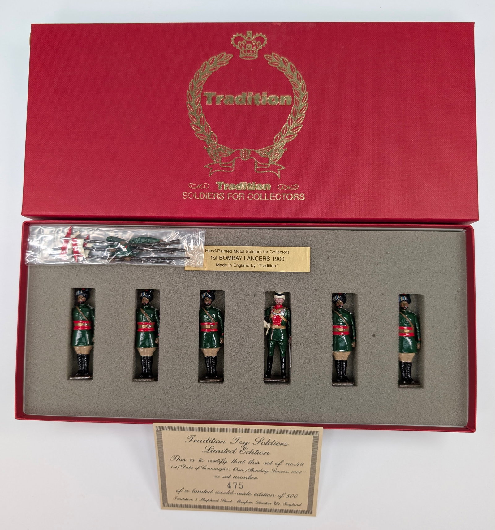 TRADITION NO. 48 DUKE OF CONNAUGHT'S OWN 1ST LANCERS: SET REMAINS IN VERY GOOD CONDITION WITH BOX.