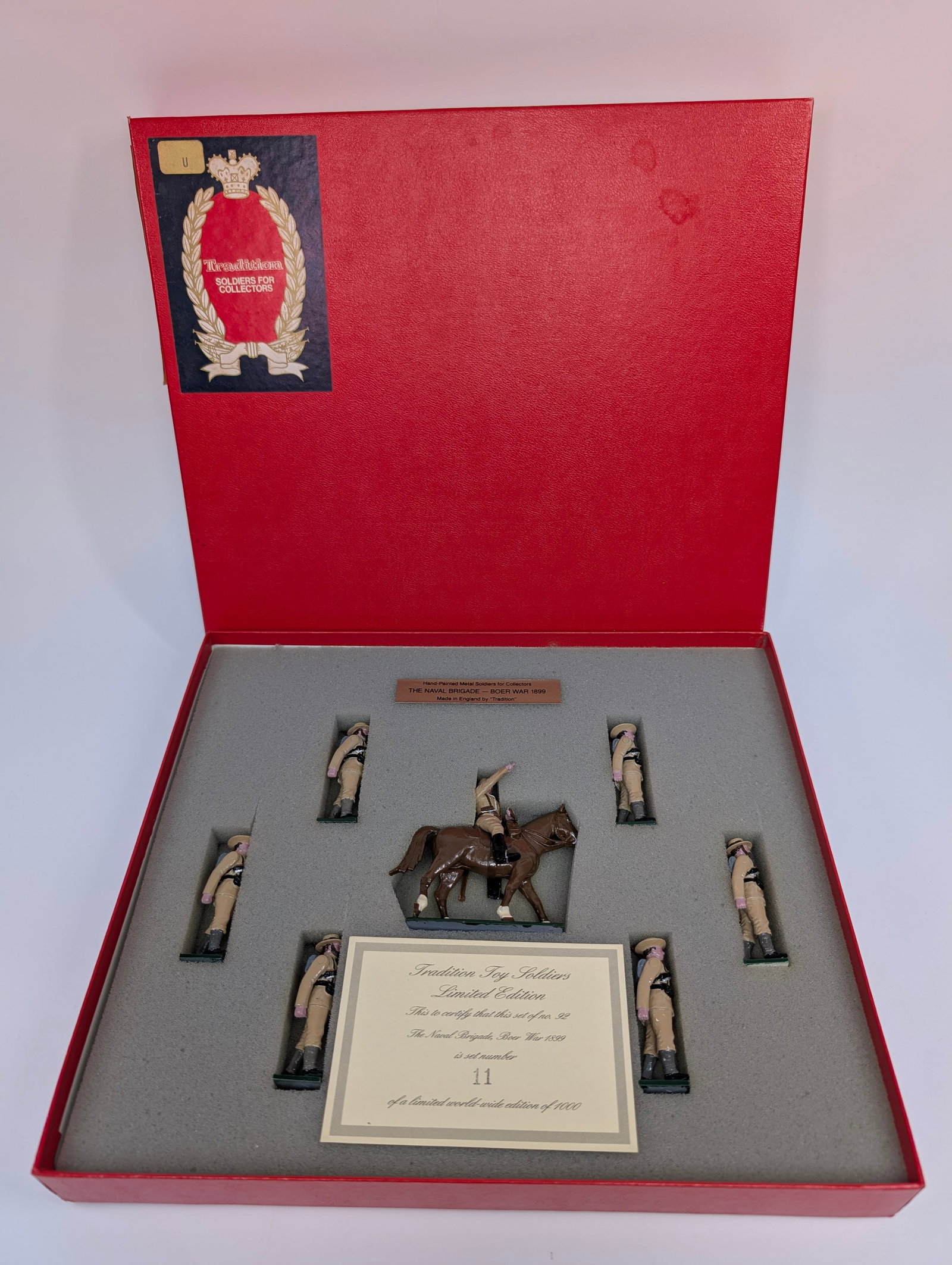 TRADITION NO. 92 THE NAVAL BRIGADE BOER WAR, 1899: SET REMAINS IN VERY GOOD CONDITION WITH BOX.