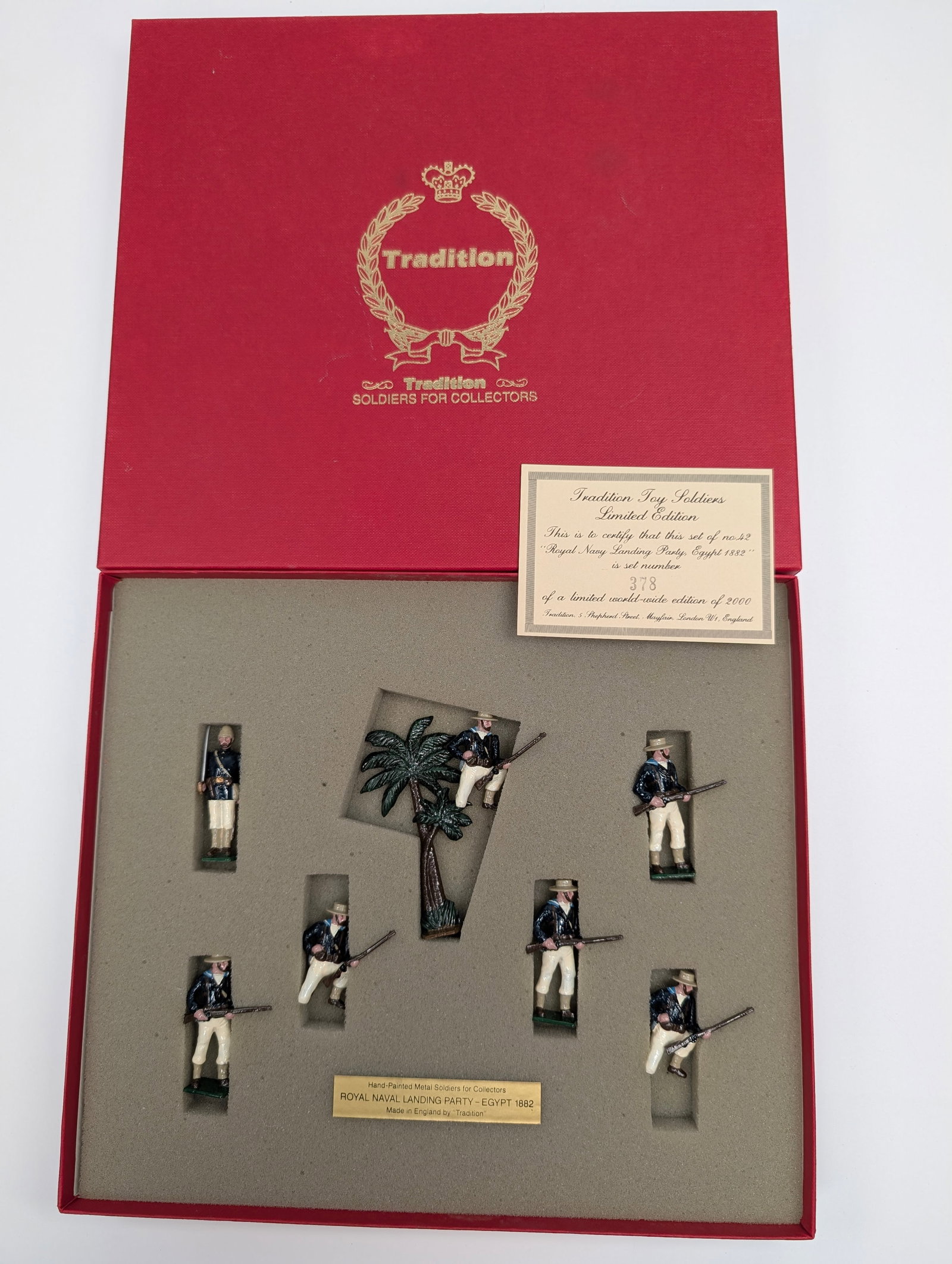 TRADITION NO. 42 ROYAL NAVAL LANDING PARTY EGYPT, 1882: SET REMAINS IN VERY GOOD CONDITION WITH BOX.