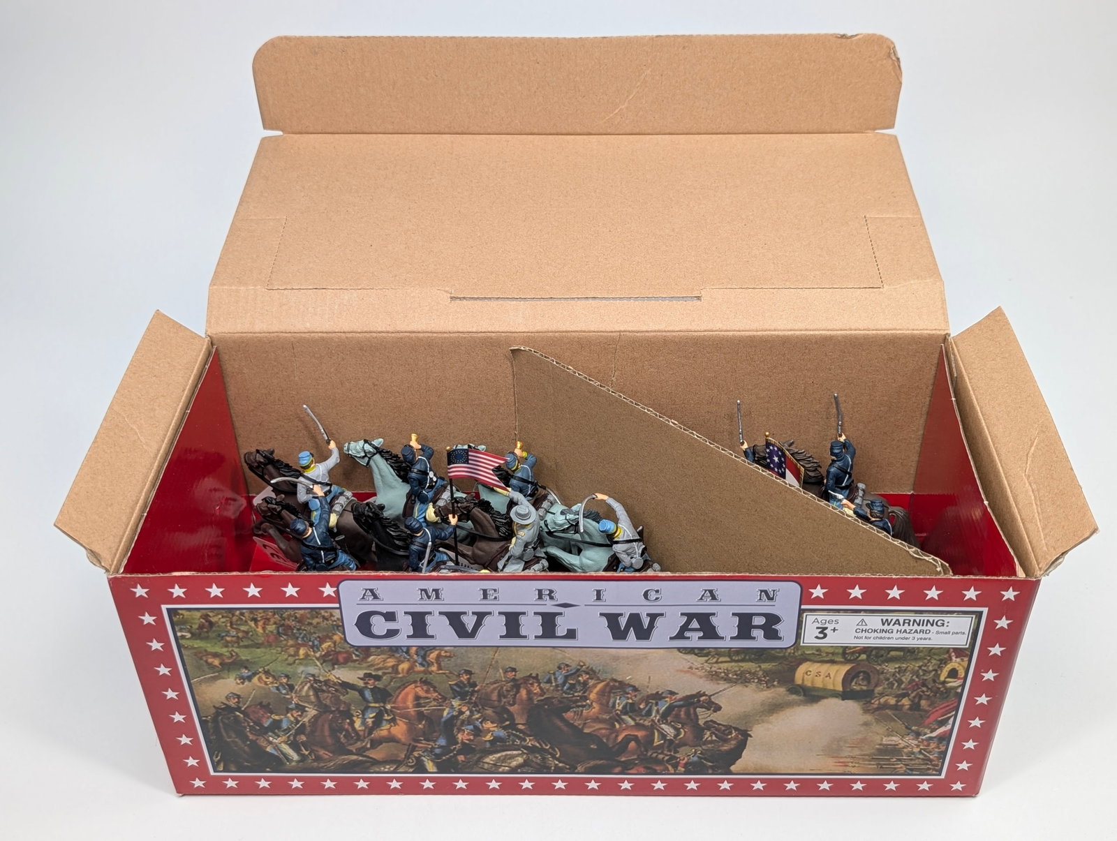 BRITAIN 17827 ACW CAVALRY 18-PIECE COUNTER PACK: REMAINS IN VERY GOOD UNUSED CONDITION.