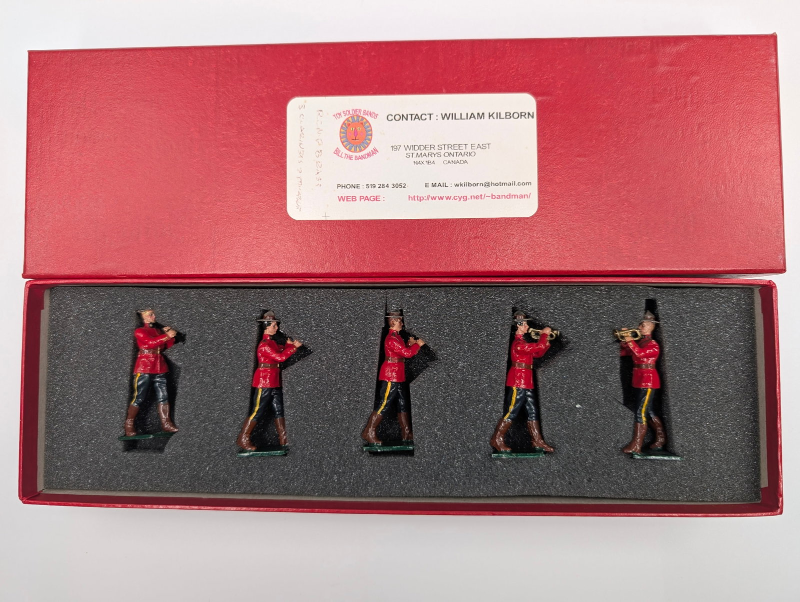 BILL THE BANDMAN CANADIAN MOUNTIE BAND: SET REMAINS IN GOOD CONDITION, SHOWING SOME LIGHT WEAR.