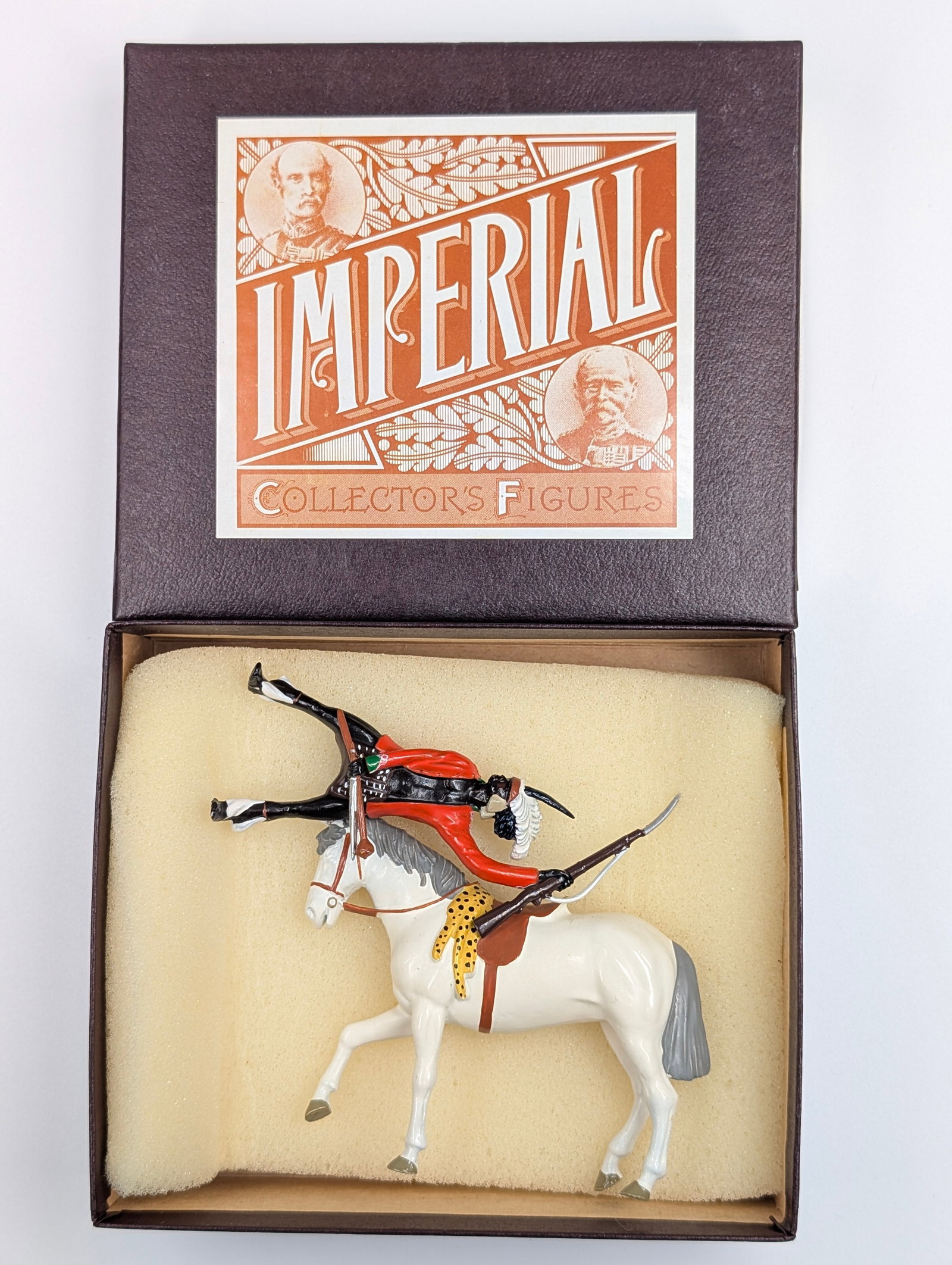 IMPERIAL PRODUCTIONS NO. 38B MOUNTED ZULU CHIEF: REMAINS IN VERY GOOD CONDITION WITH BOX.
