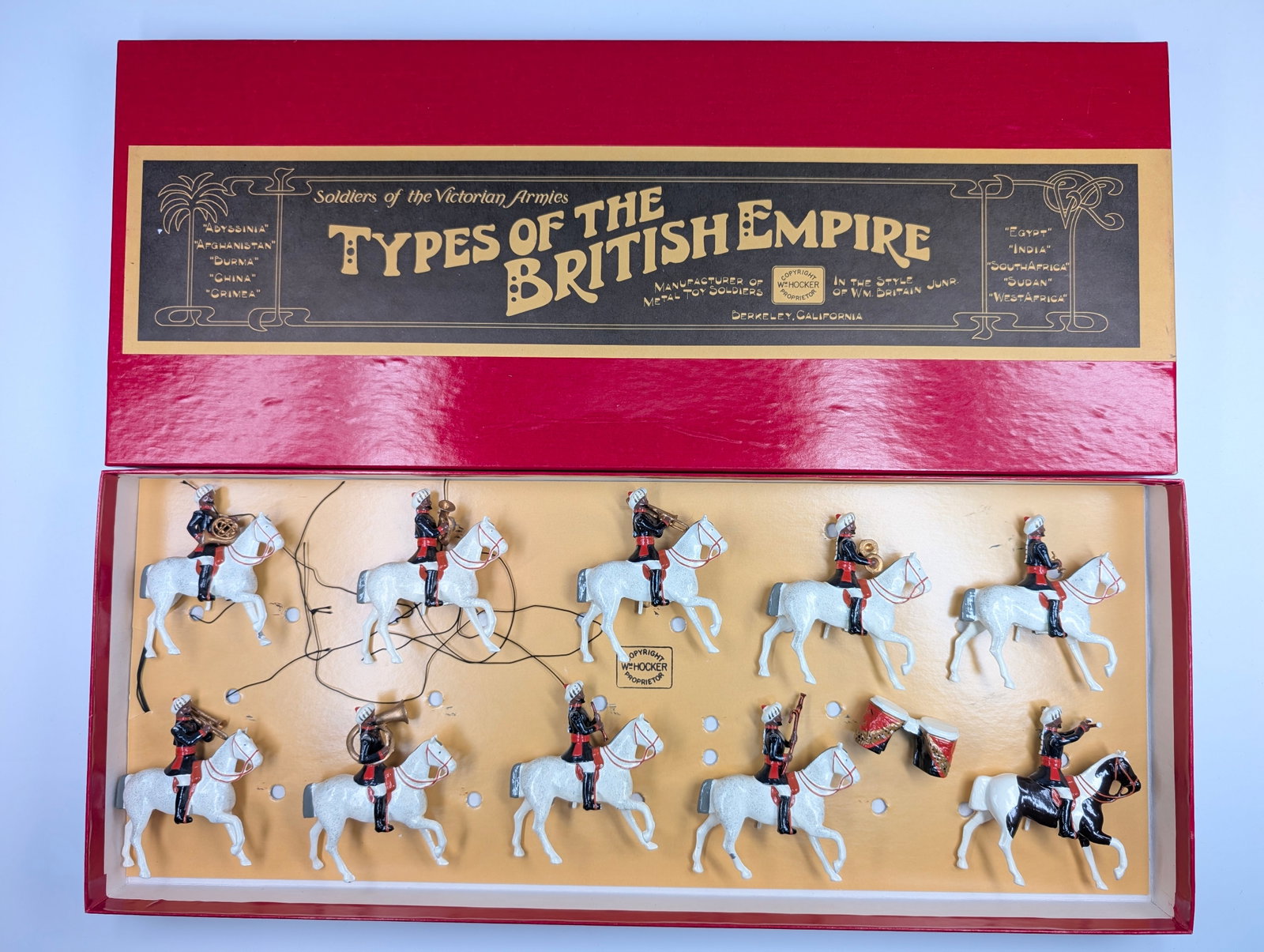 WM. HOCKER NO. 65 BAND OF THE 11TH BENGAL LANCERS: SET REMAINS IN VERY GOOD CONDITION WITH BOX.
