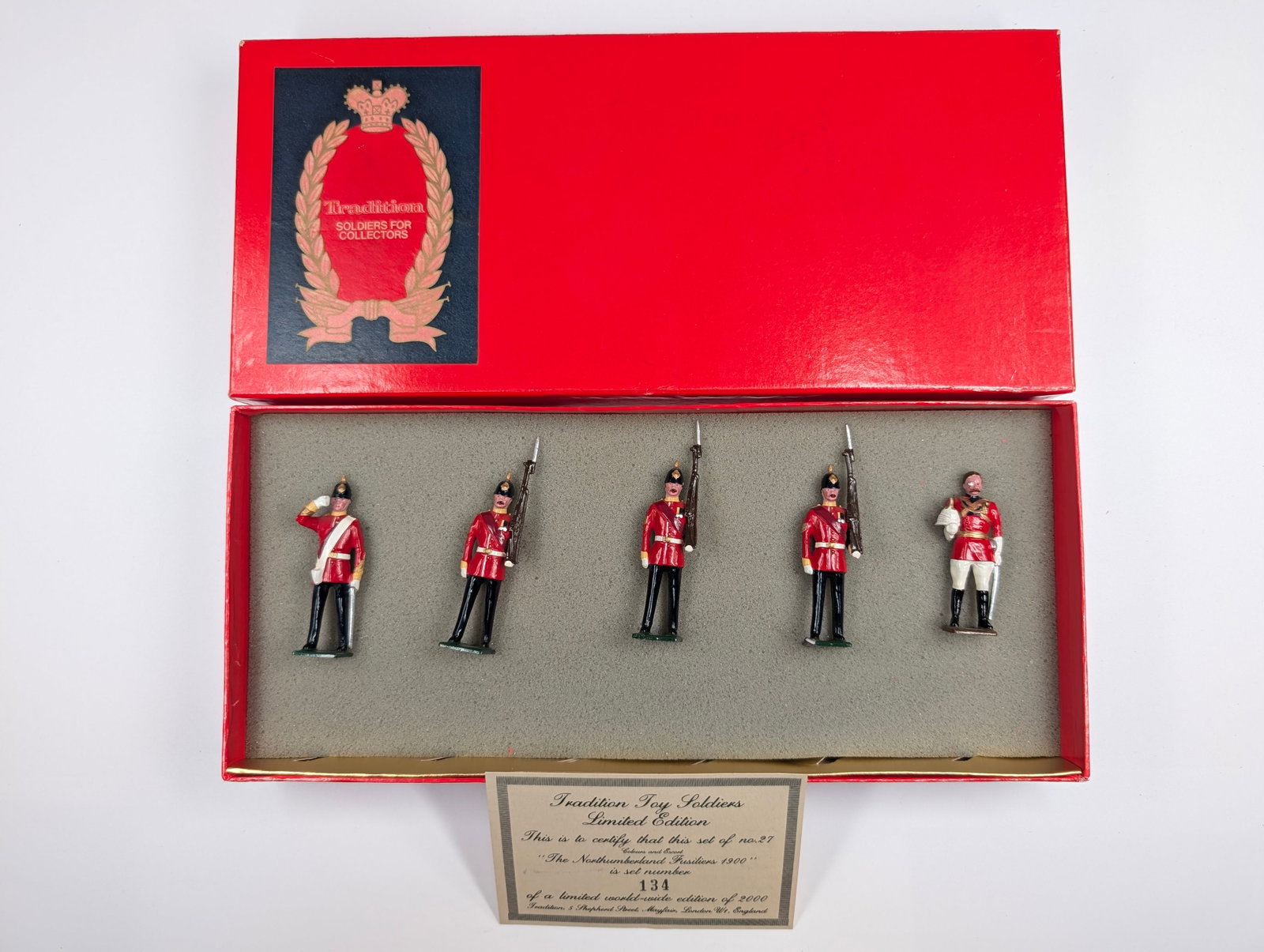 TRADITION NO. 27 THE NORTHUMBERLAND FUSILIERS: REMAINS IN VERY GOOD CONDITION WITH BOX.