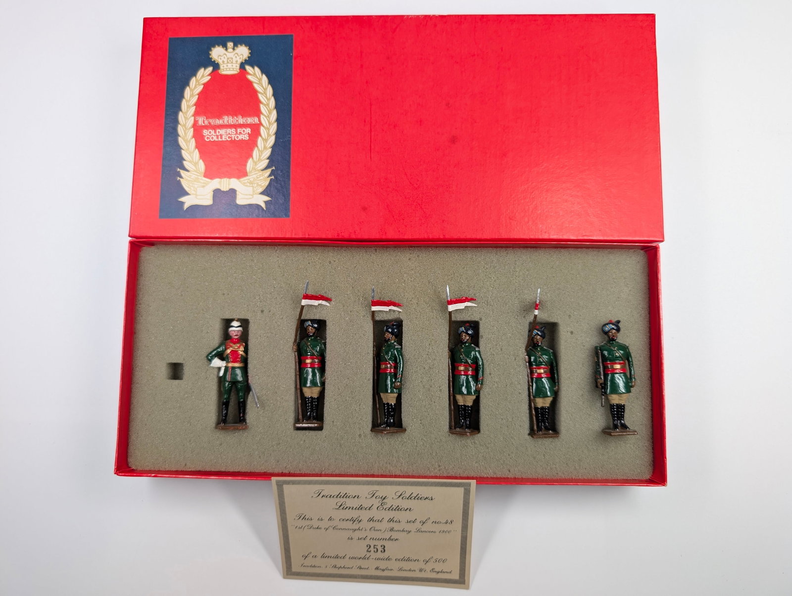 TRADITION NO. 48 DUKE OF CONNAUGHT'S OWN 1ST LANCERS: REMAINS IN VERY GOOD CONDITION WITH BOX.