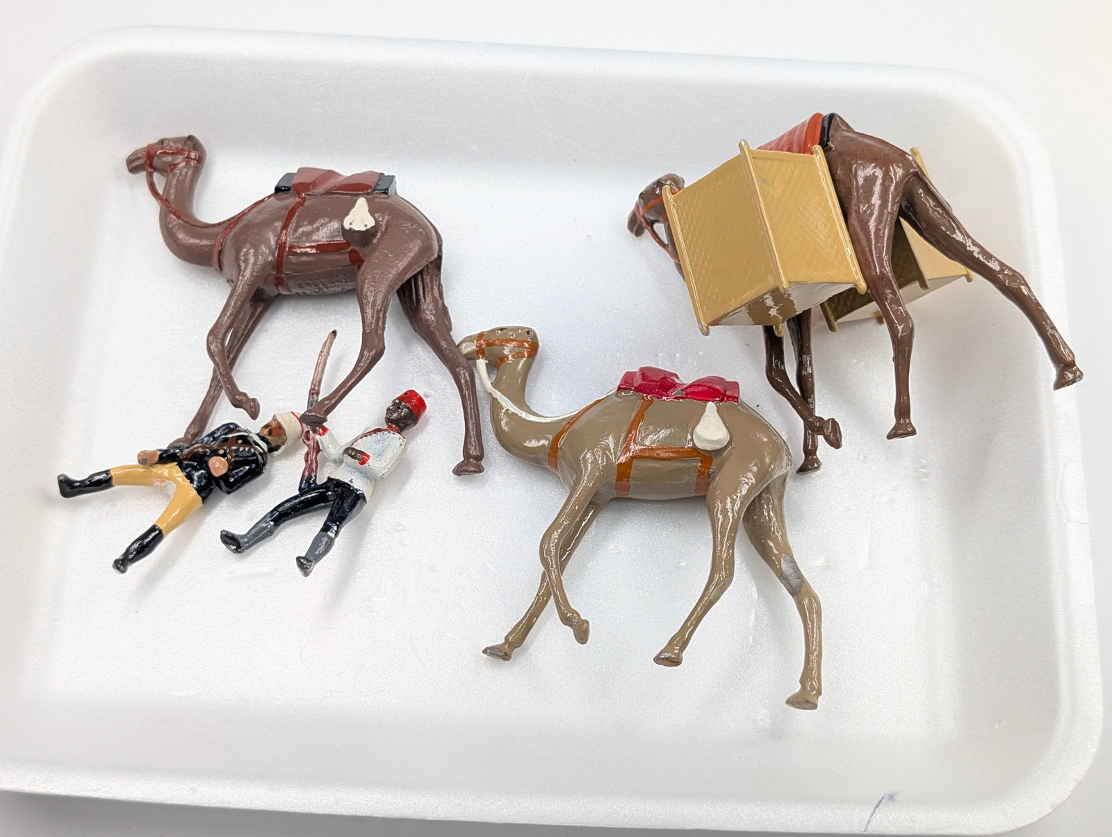 SET OF 3 HAND PAINTED LEAD CAMEL (1 of 5)