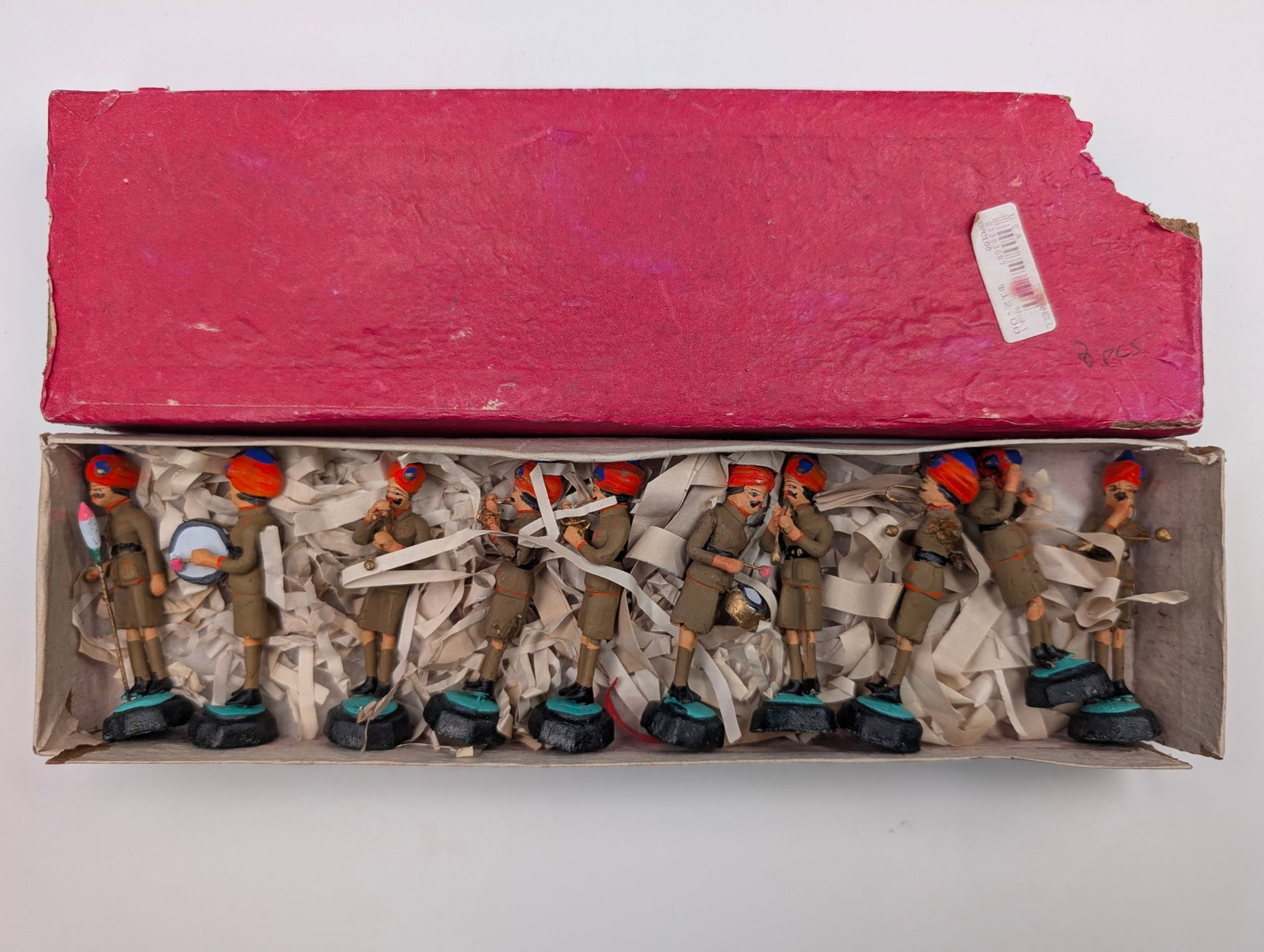 HAND PAINTED WOOD MILITARY BAND SET (1 of 6)