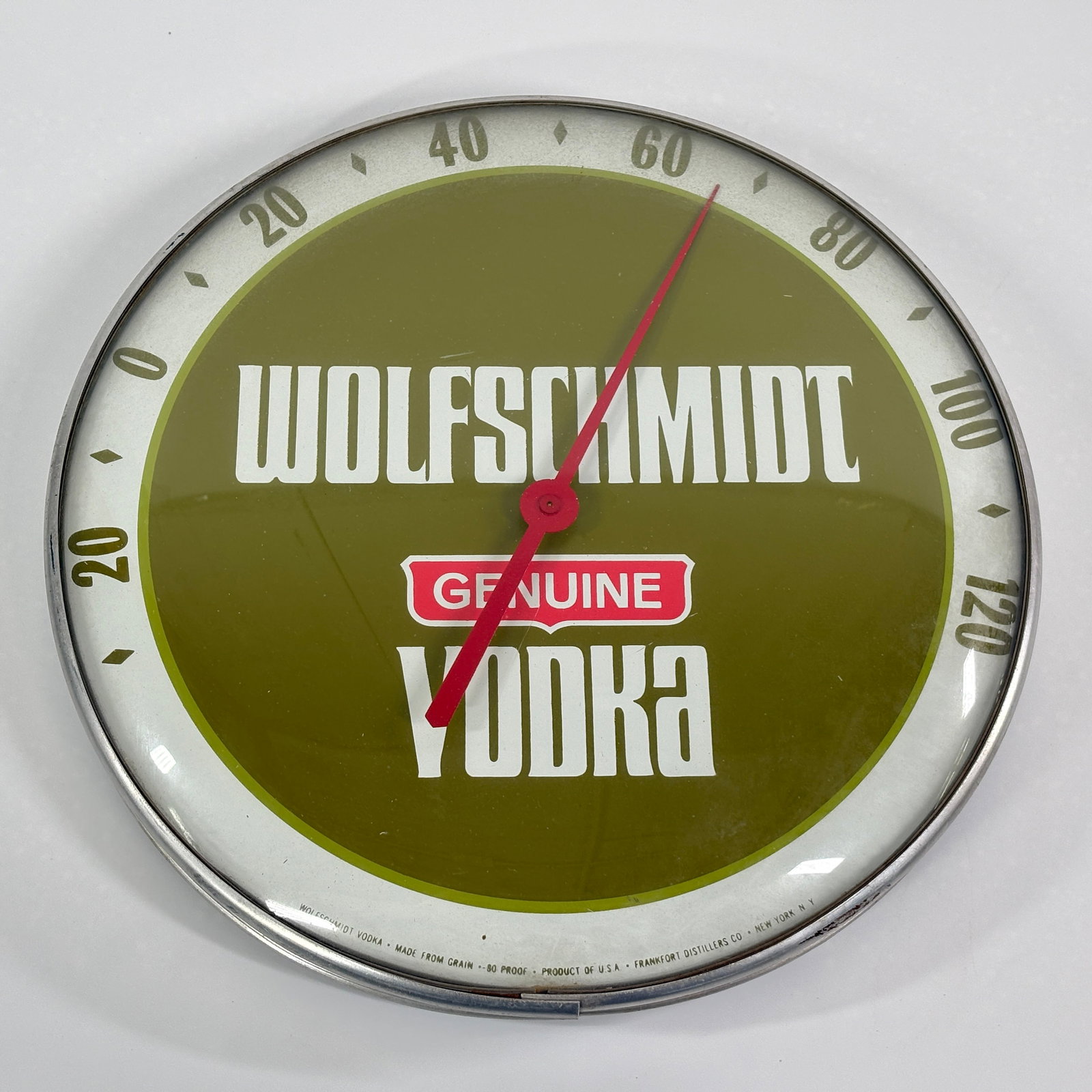 WOLFSCHMIDT VODKA ADVERTISING THERMOMETER