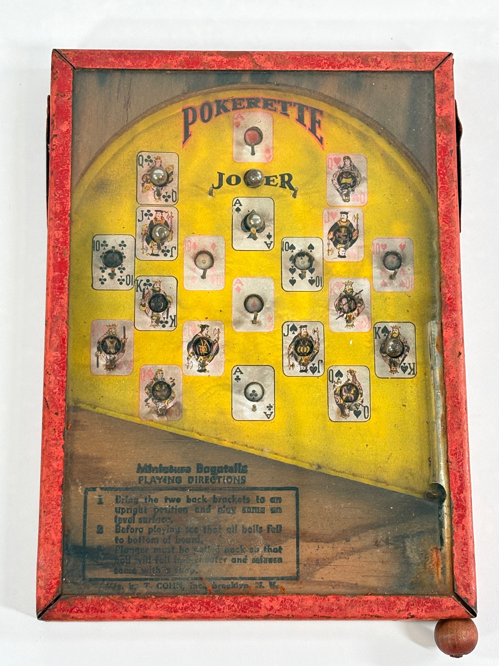 T. COHN POKERETTE BAGATELLE GAME