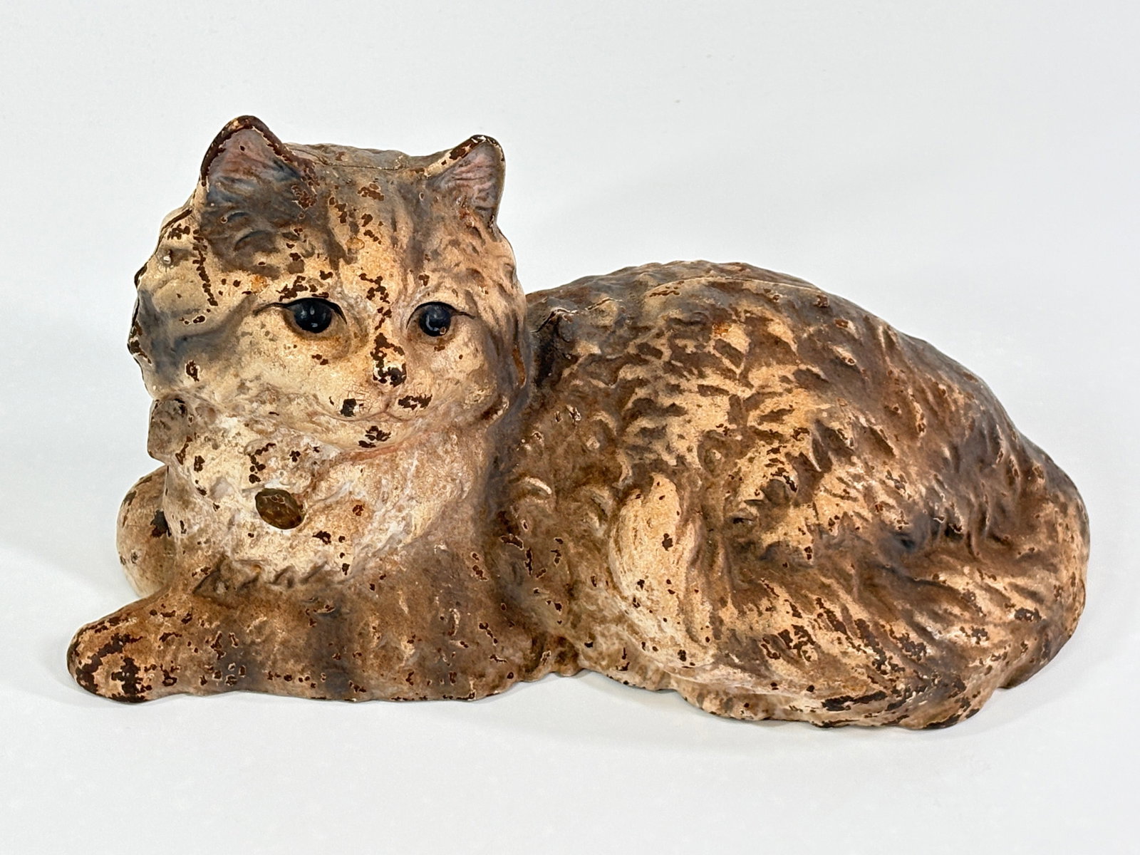 ANTIQUE HUBLEY CAST IRON PAINTED CAT DOORSTOP (1 of 7)