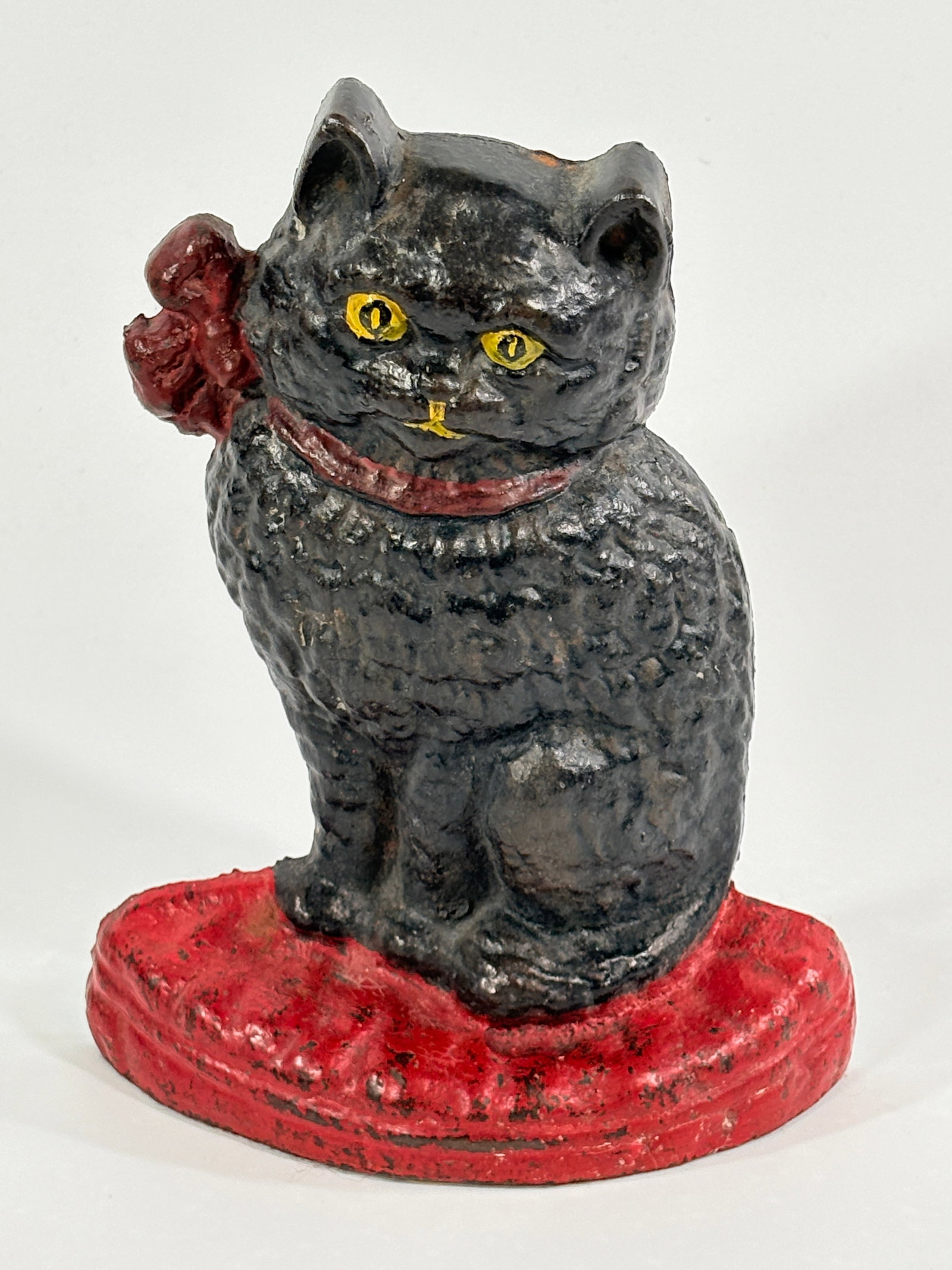 REPAINTED ANTIQUE CAST IRON CAT DOORSTOP (1 of 4)