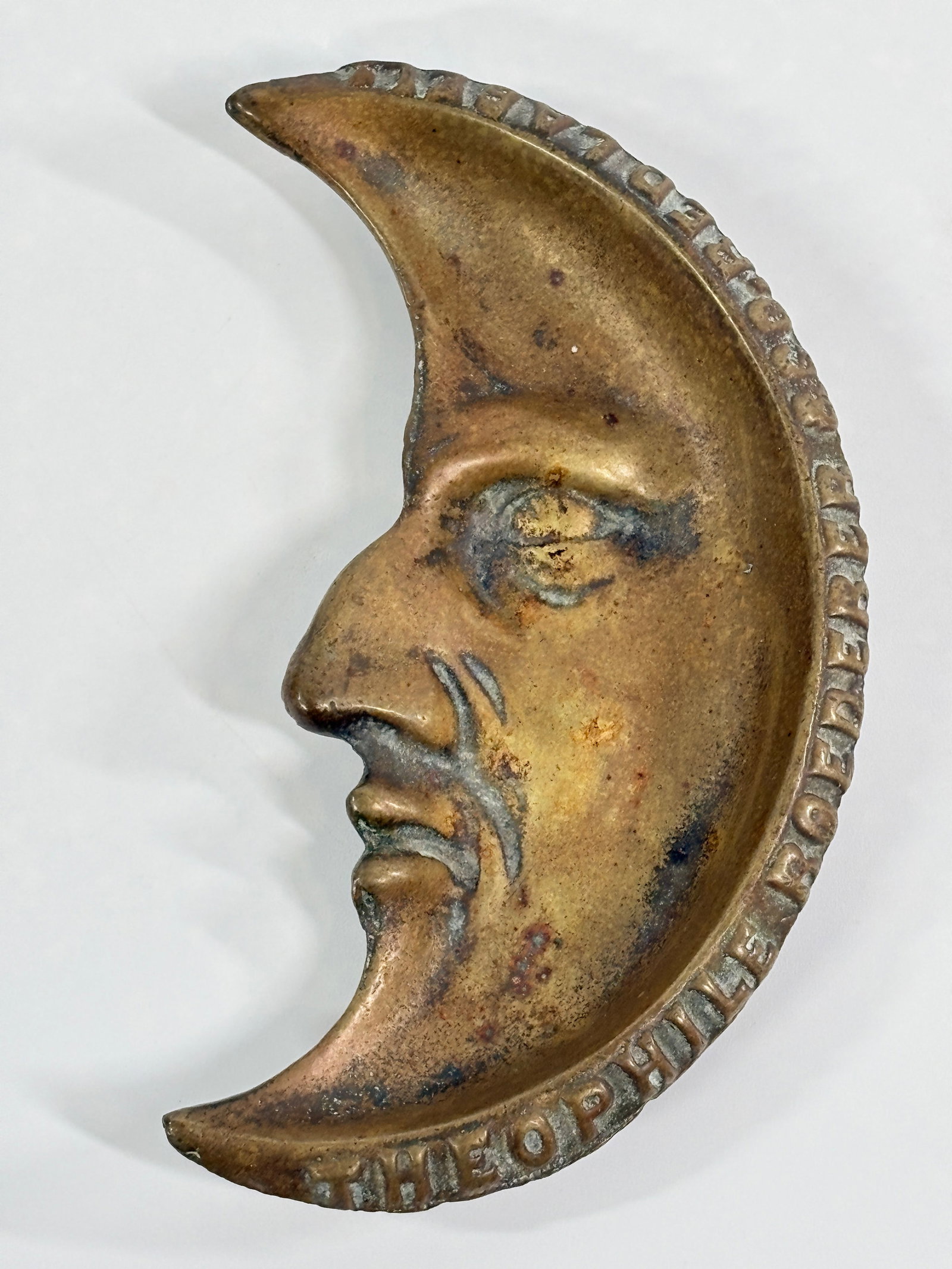 ANTIQUE BRASS MAN IN THE MOON THEOPHILE ROEDERER & CO. CHAMPAGNE (1 of 4)