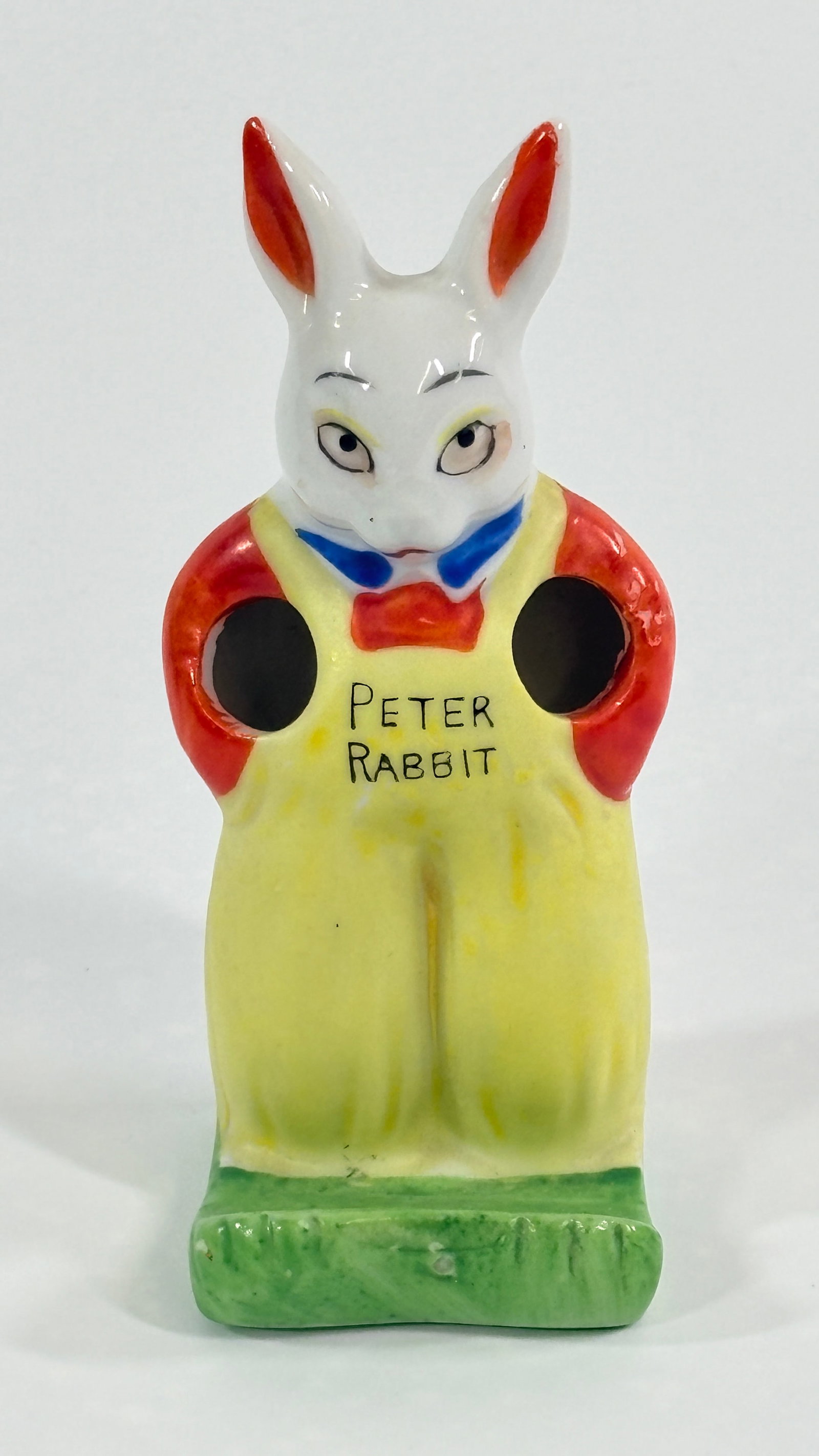 JAPAN PAINTED BISQUE PETER RABBIT TOOTHBRUSH HOLDER