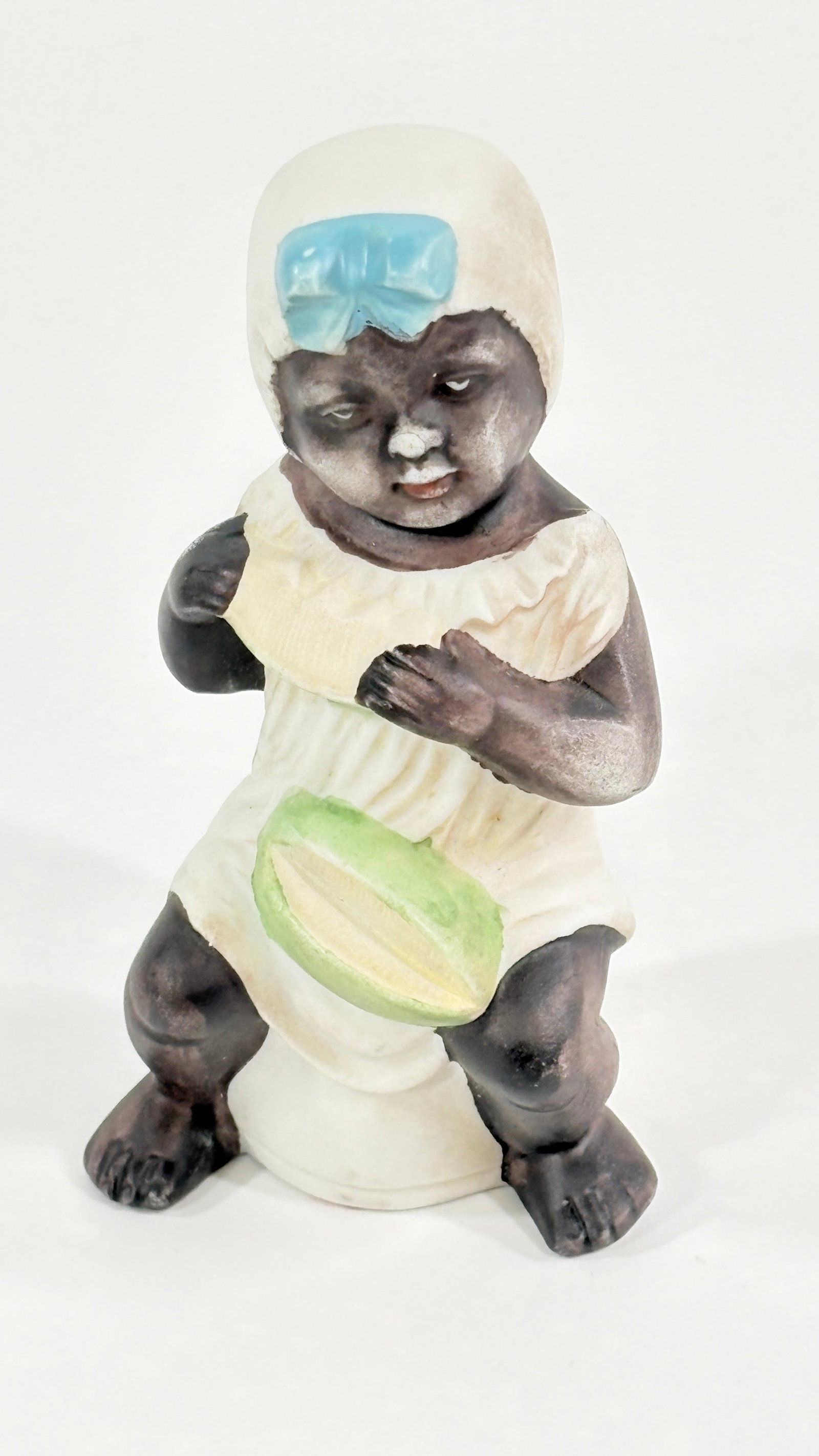 ANTIQUE BISQUE BLACK AMERICAN GIRL ON CHAMBER POT (1 of 5)