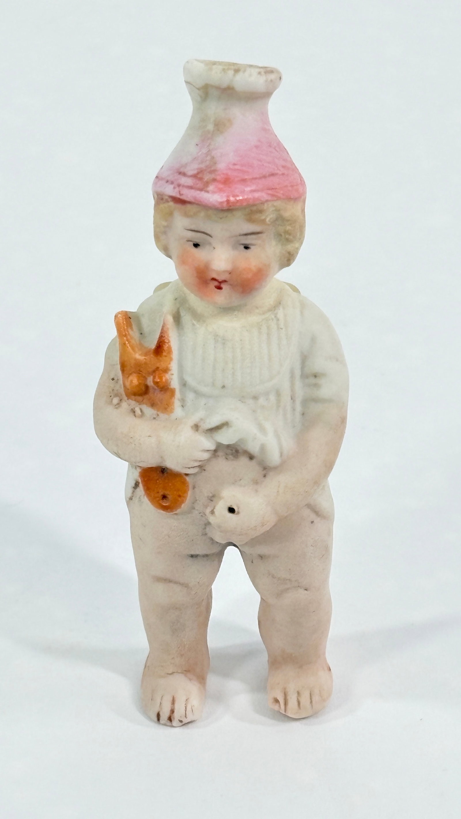 ANTIQUE GERMAN BISQUE NAUGHTY CHILD NIP BOTTLE