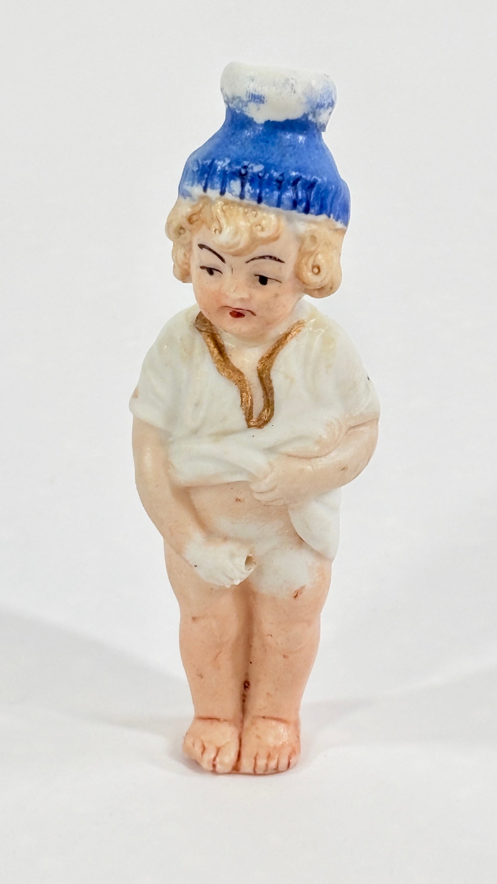 ANTIQUE GERMAN BISQUE NAUGHTY CHILD NIP BOTTLE