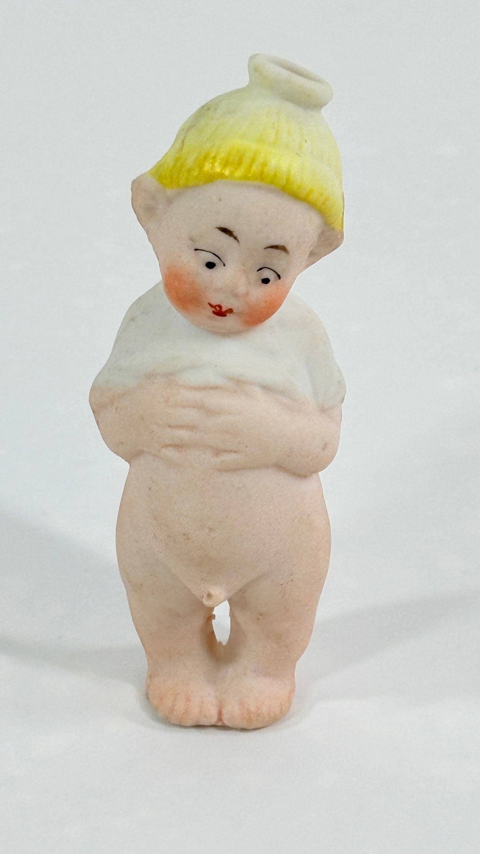 ANTIQUE GERMAN BISQUE NAUGHTY CHILD NIP BOTTLE