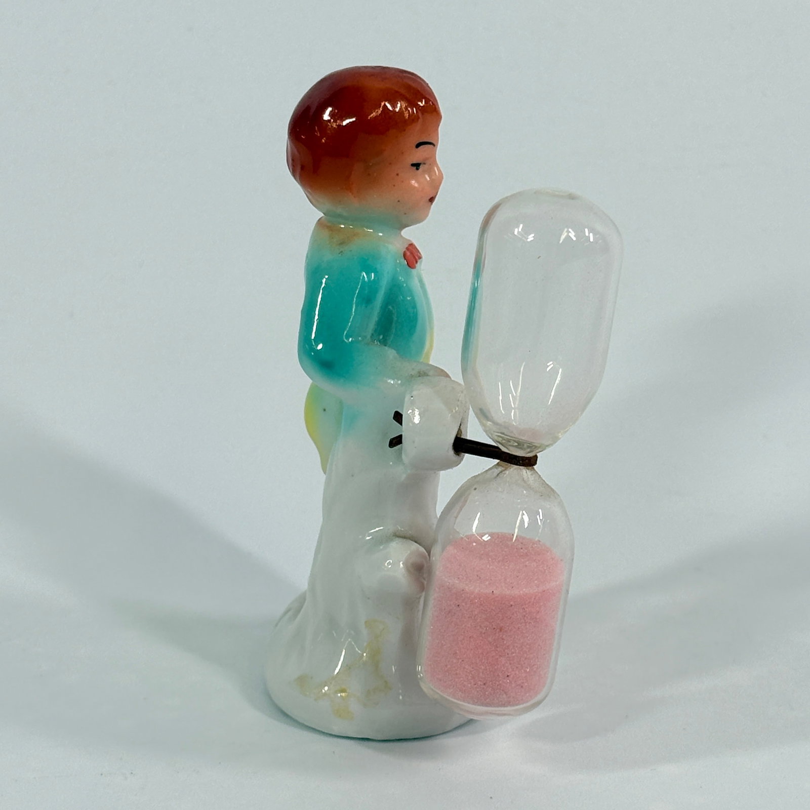 GERMAN PORCELAIN BOY KITCHEN TIMER - 2