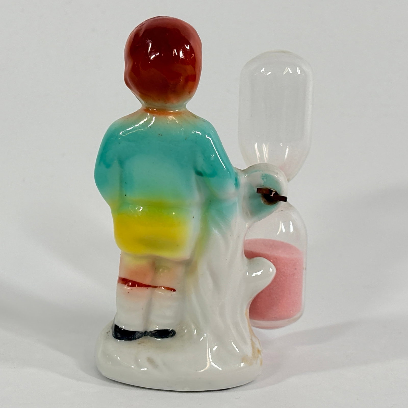 GERMAN PORCELAIN BOY KITCHEN TIMER - 3
