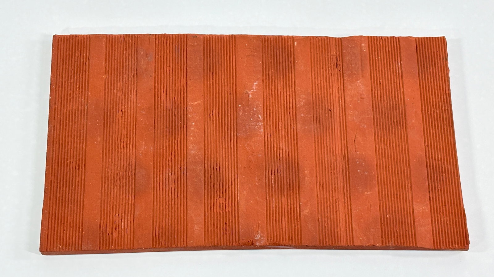 VINTAGE PAINTED REDWARE TILE - 4
