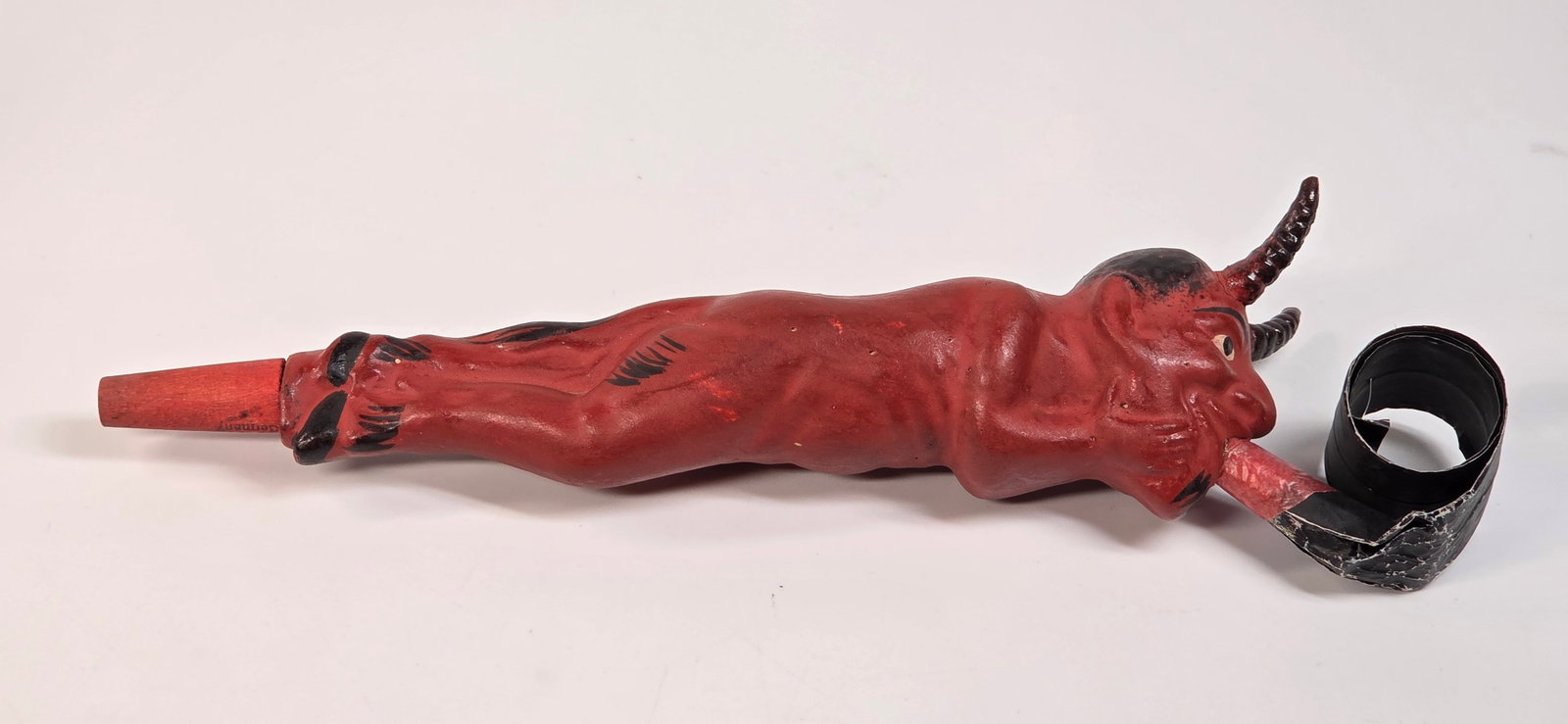 ANTIQUE GERMAN COMPOSITION FULL BODY DEVIL NOISEMAKER - 5